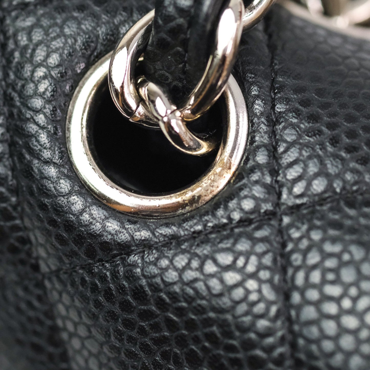 Chanel Classic Maxi Single Flap Quilted Black Caviar Silver Hardware
