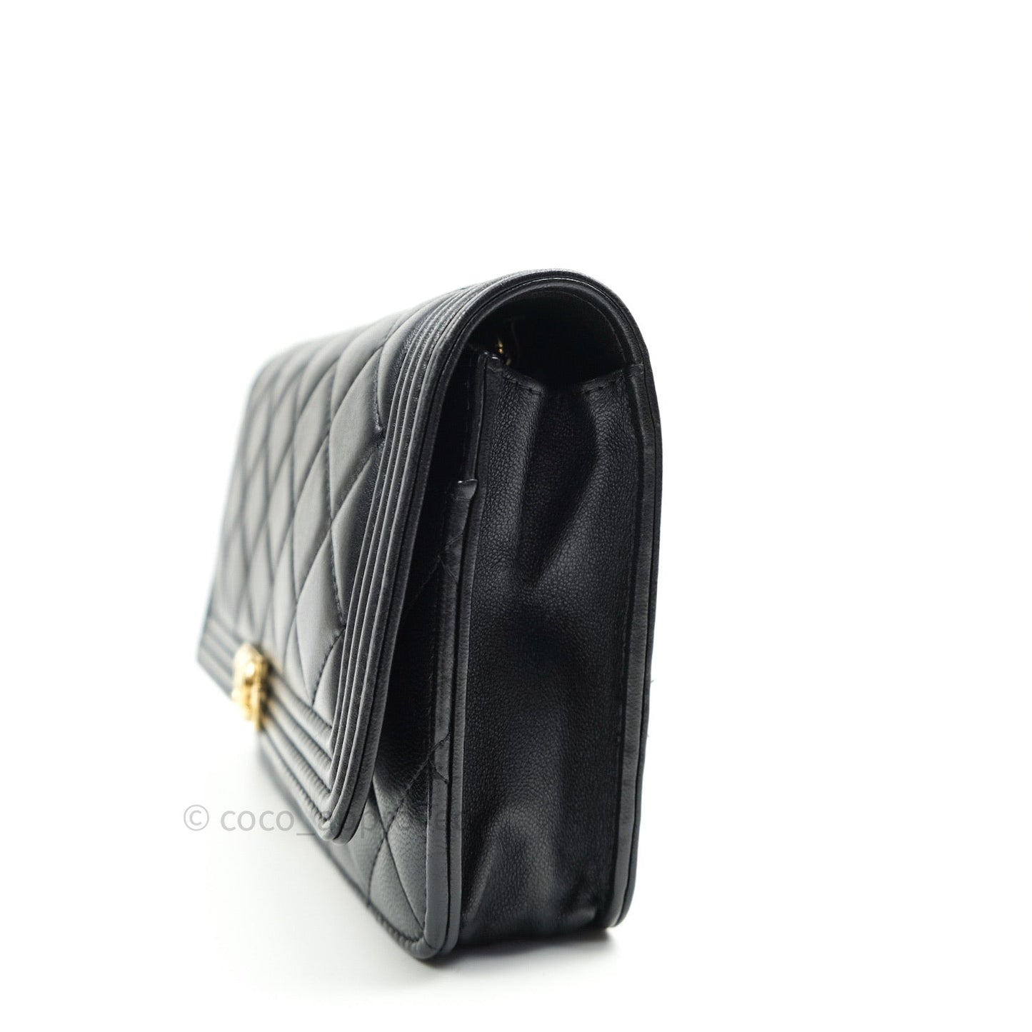Chanel Boy Wallet on Chain WOC Black Lambskin Gold Hardware