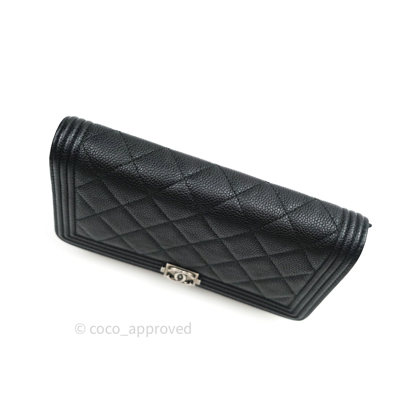 Chanel Boy Wallet on Chain WOC Black Caviar Ruthenium Hardware