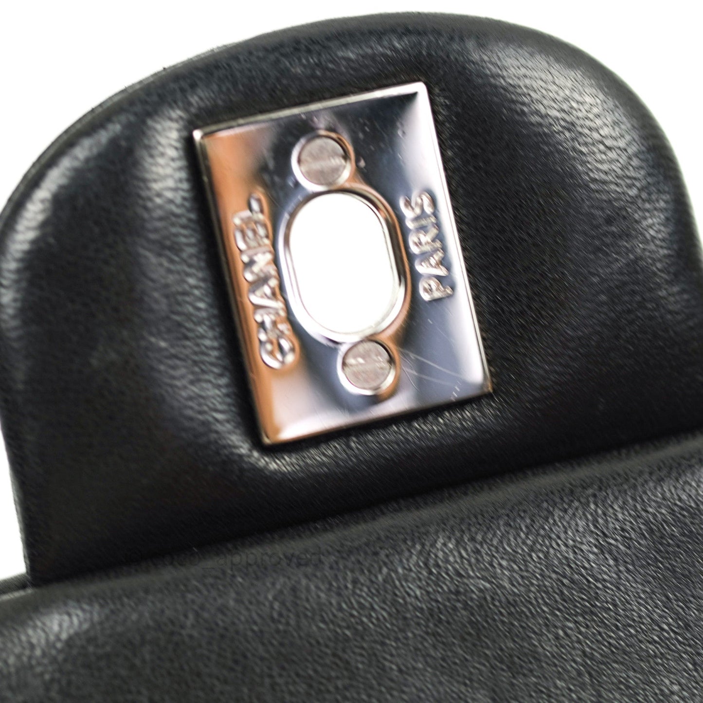Chanel Quilted Clutch with Chain Black Lambskin Silver Hardware