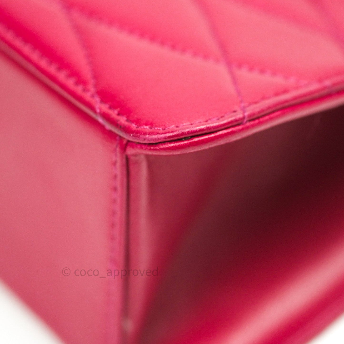 Chanel Vintage Dark Red Pink Lambskin 24K Gold Hardware