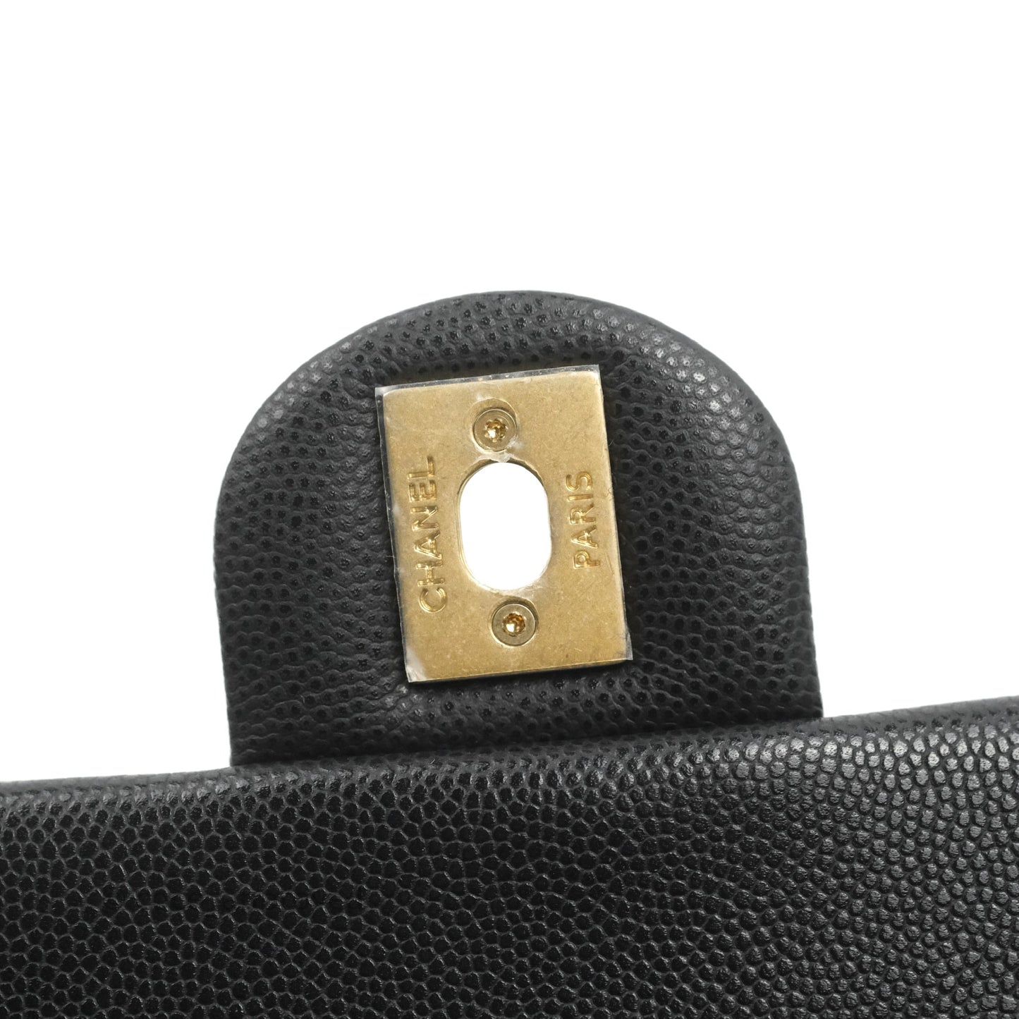 Chanel Small Flap with Coin Charm Black Caviar Aged Gold Hardware 22A