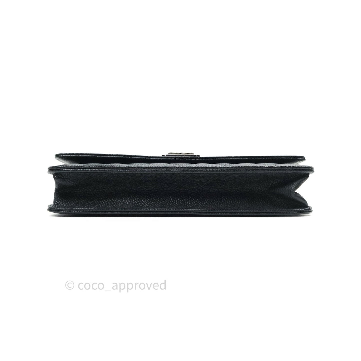 Chanel Boy Wallet on Chain WOC Black Caviar Ruthenium Hardware