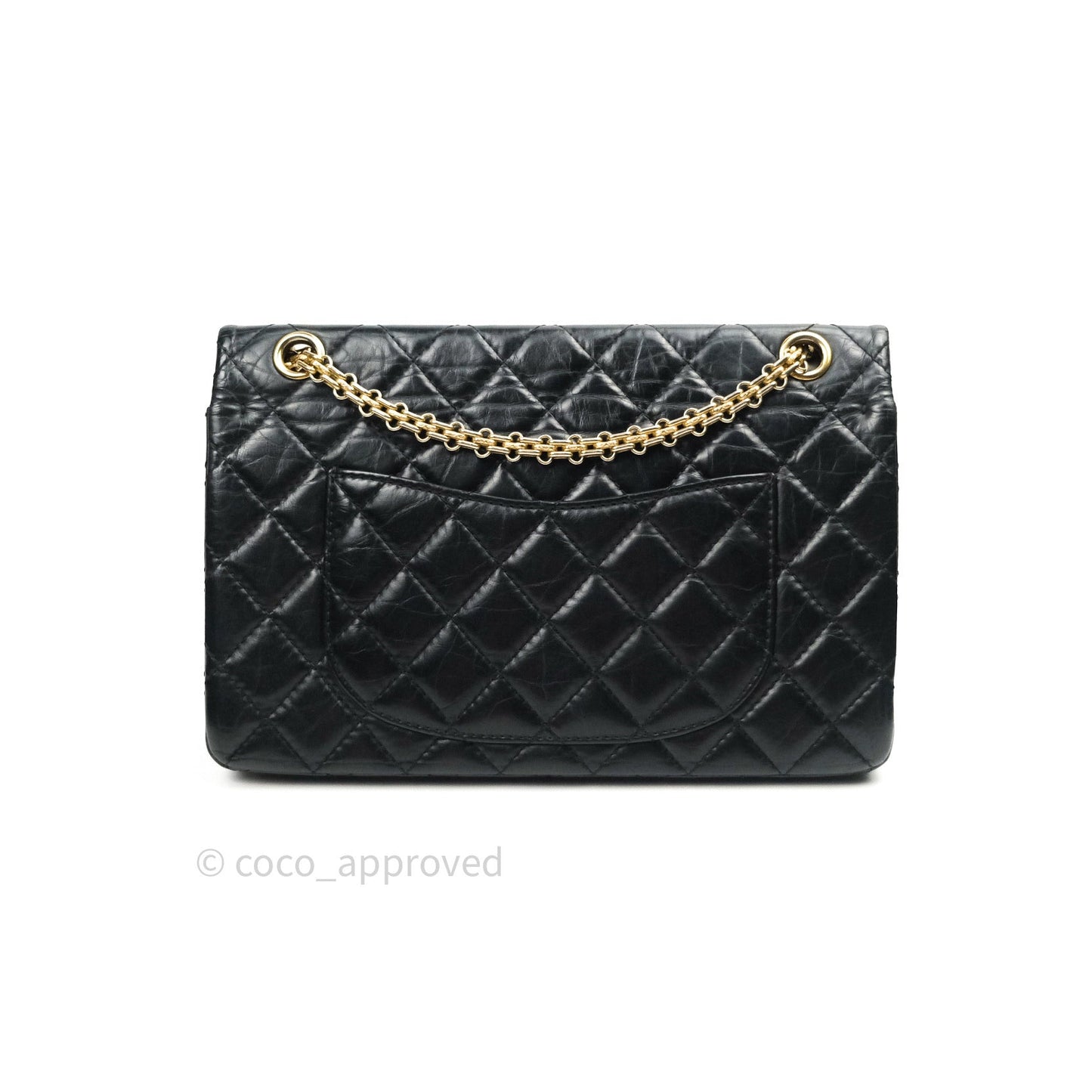 Chanel Reissue Quilted Aged Calfskin Black Gold Hardware 226
