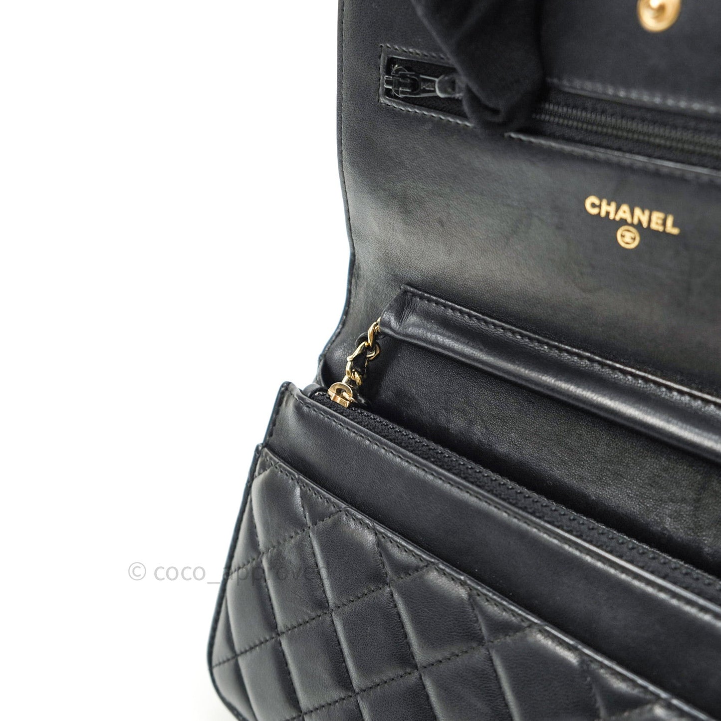 Chanel Boy Wallet on Chain WOC Black Lambskin Gold Hardware
