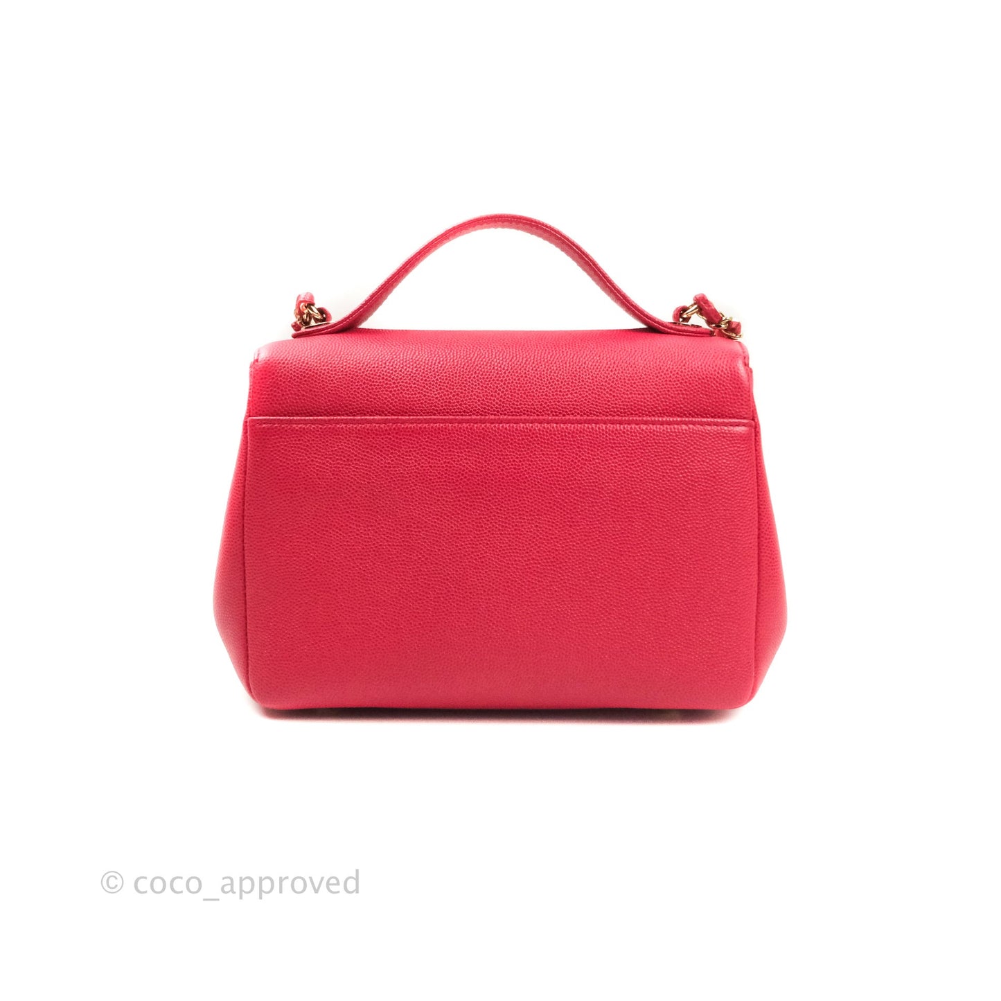 Chanel Quilted Small Business Affinity Flap Rosy Red Caviar Gold Hardware