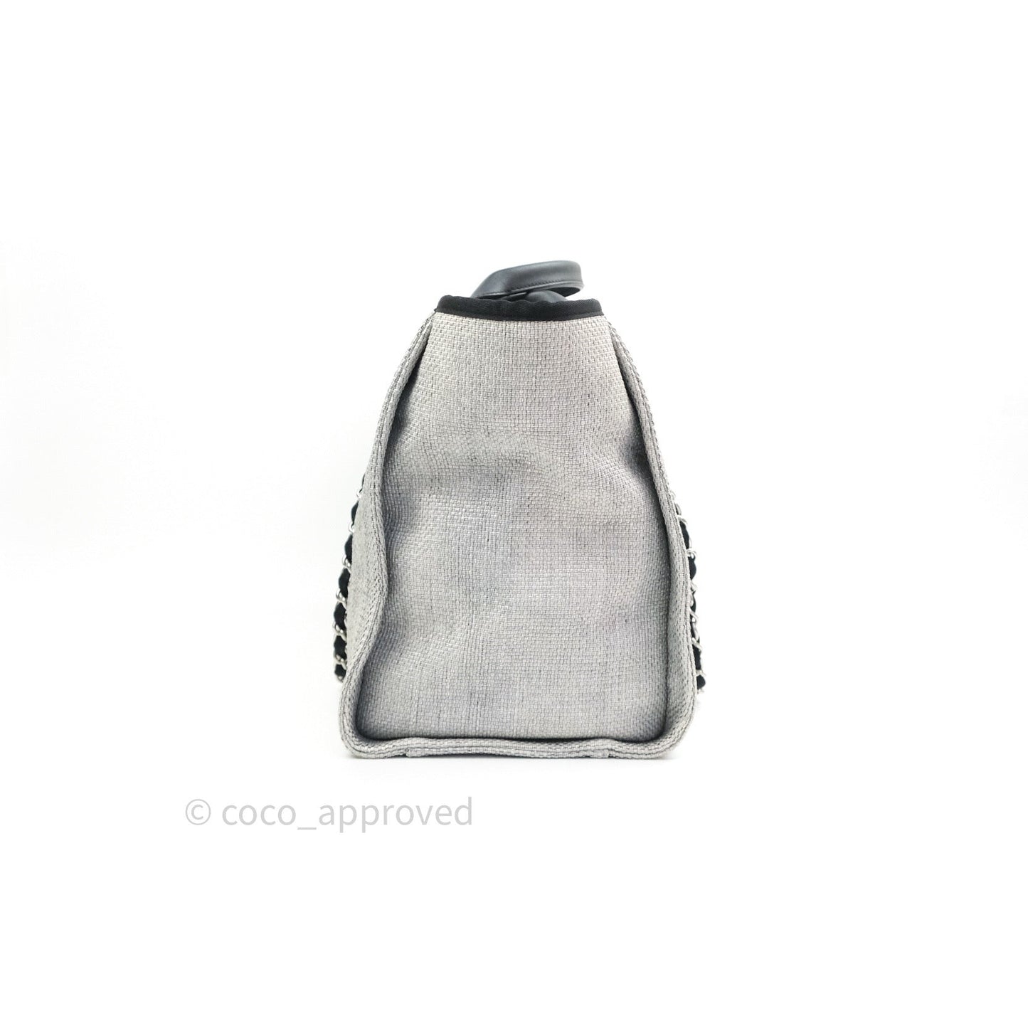 Chanel Canvas Large Deauville Tote Light Grey