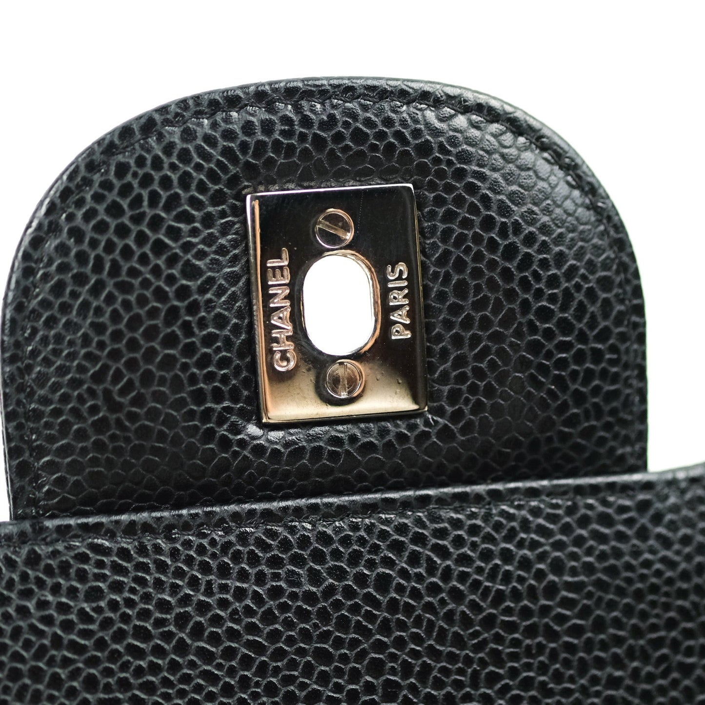 Chanel Classic Jumbo Double Flap Black Quilted Caviar Silver Hardware⁣⁣