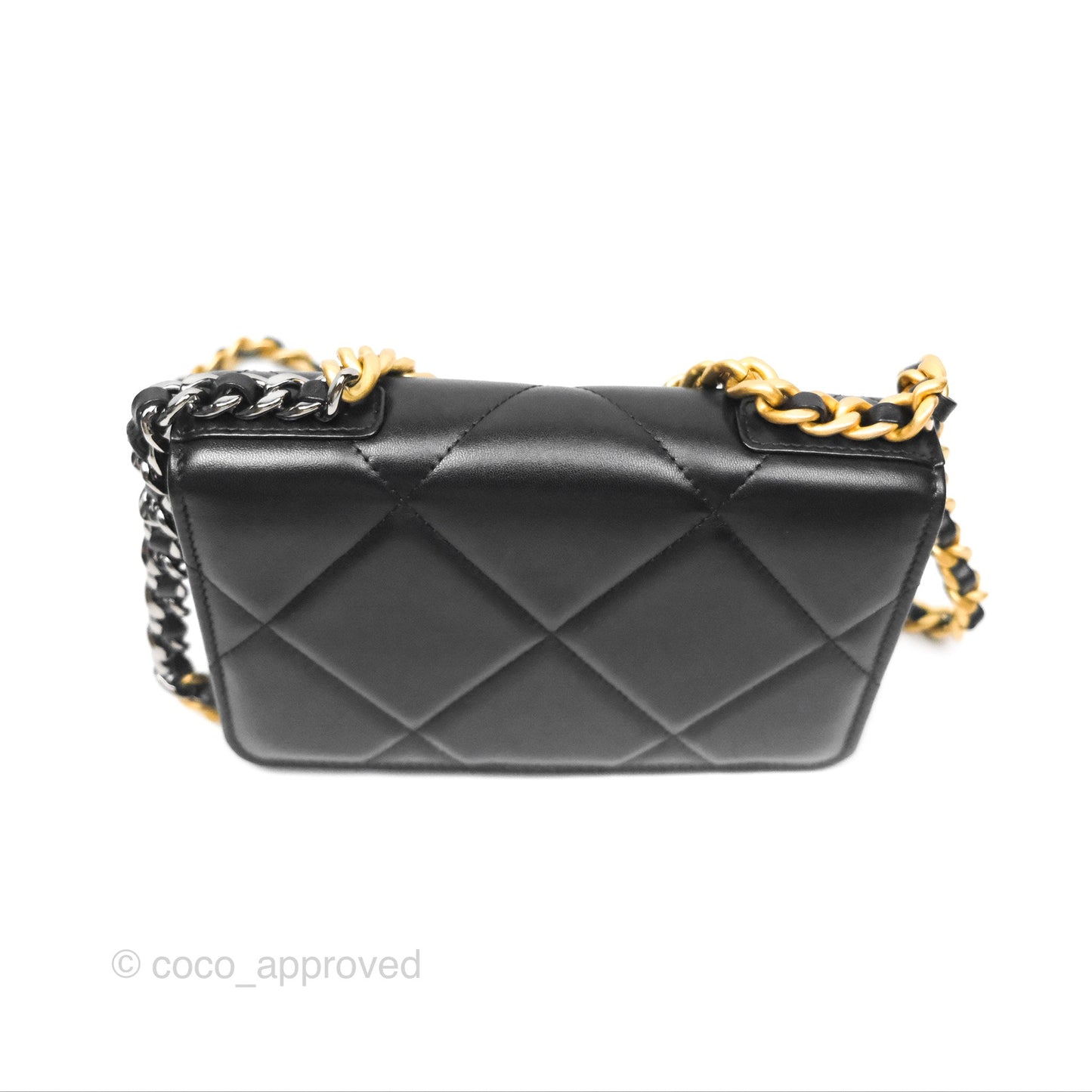 Chanel 19 Wallet on Chain WOC Black Mixed Hardware