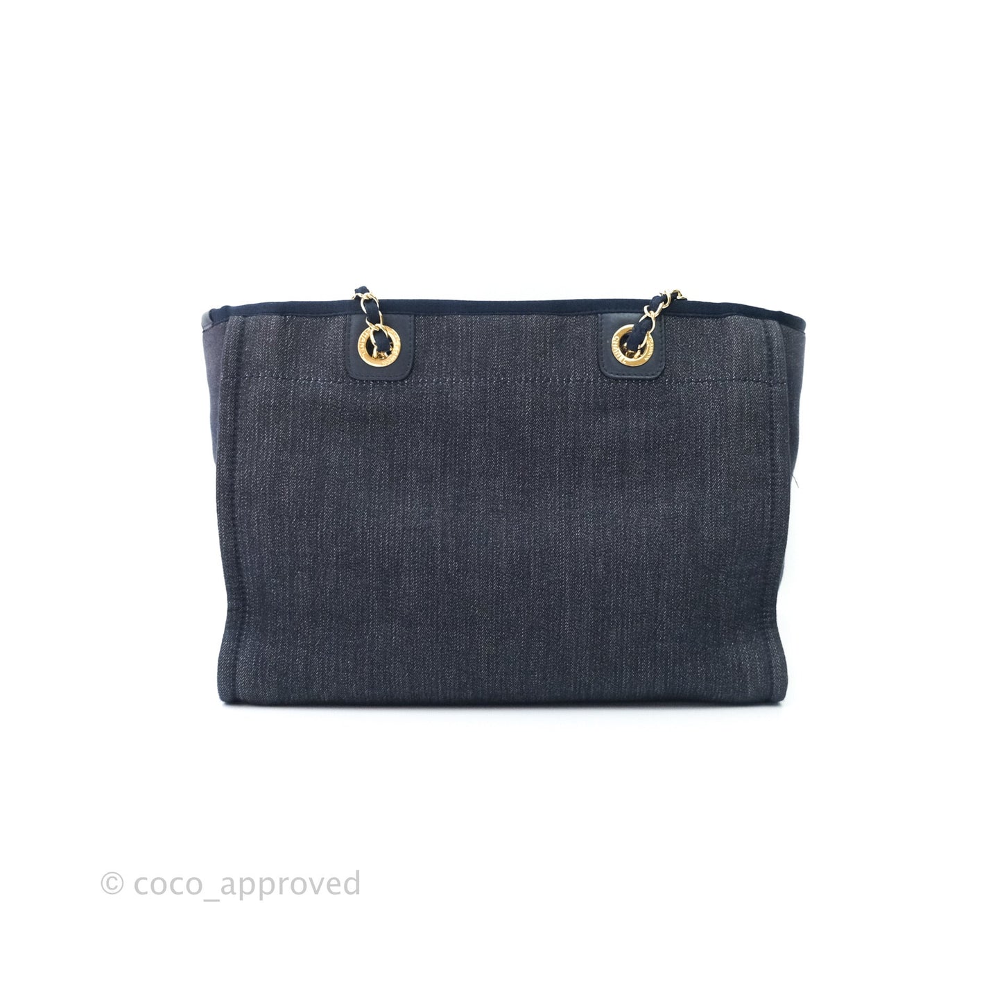 Chanel Denim Deauville Medium Tote Navy
