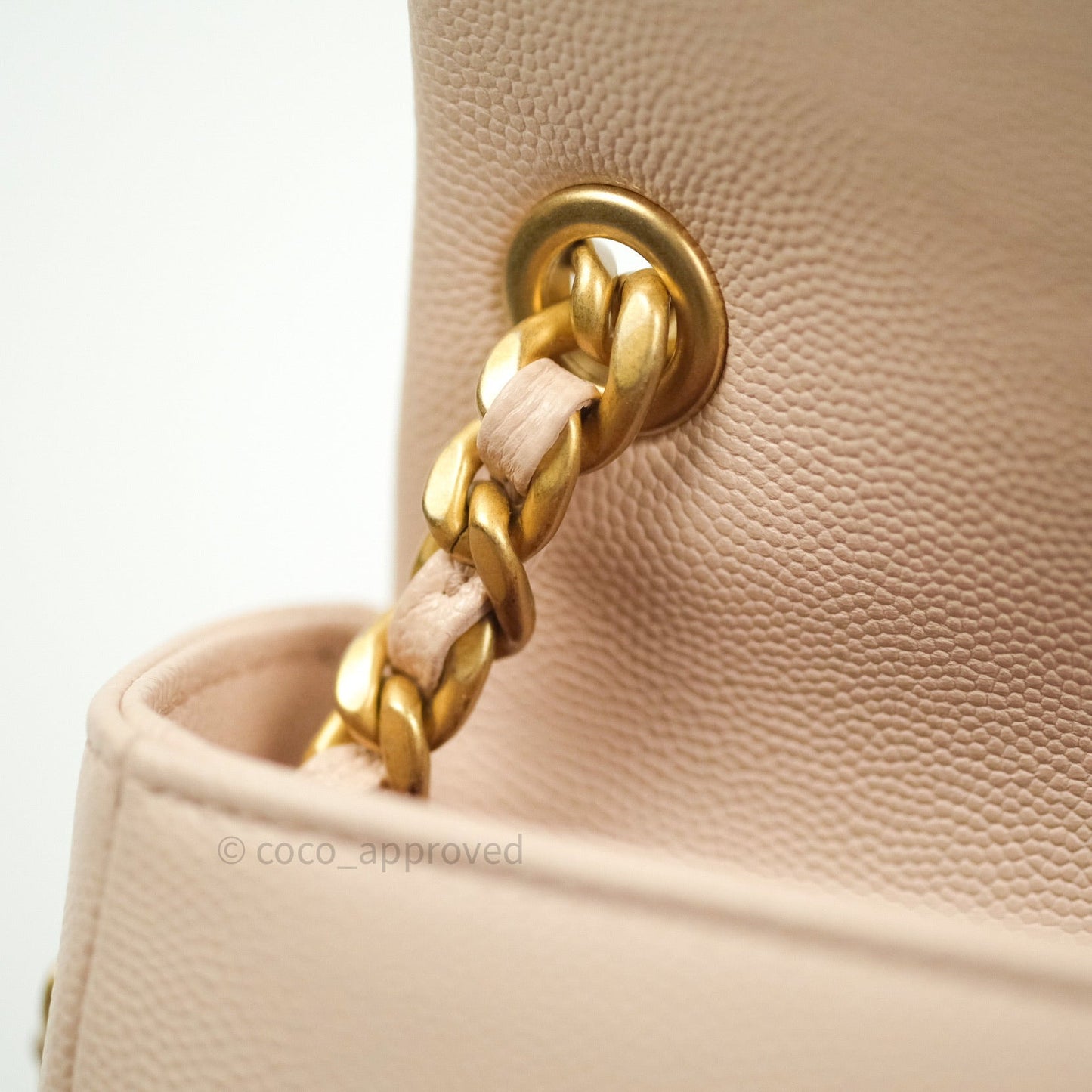 Chanel 2 Way Shoulder Bag Rose Pink Caviar Gold Hardware