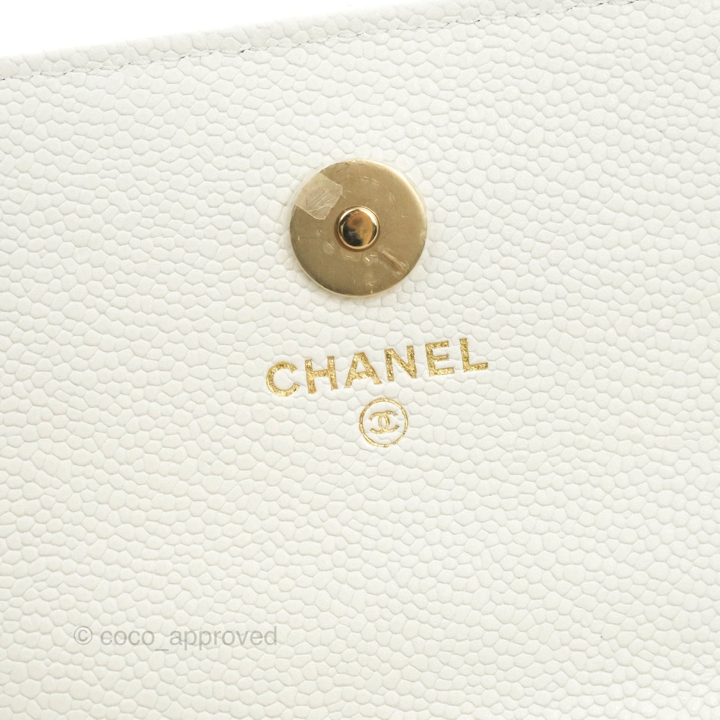 Chanel Business Affinity Clutch With Chain White Caviar Gold Hardware