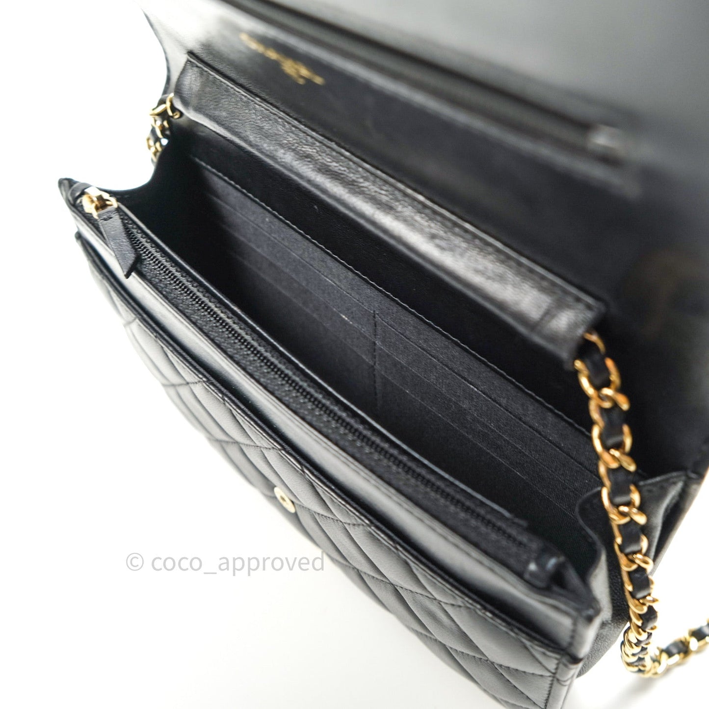 Chanel Boy Wallet on Chain WOC Black Lambskin Gold Hardware