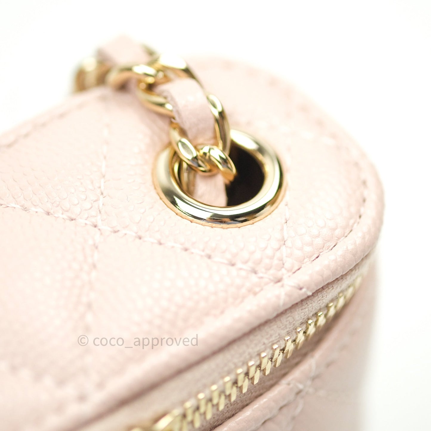 Chanel Classic Mini Vanity With Chain Pink Caviar Gold Hardware