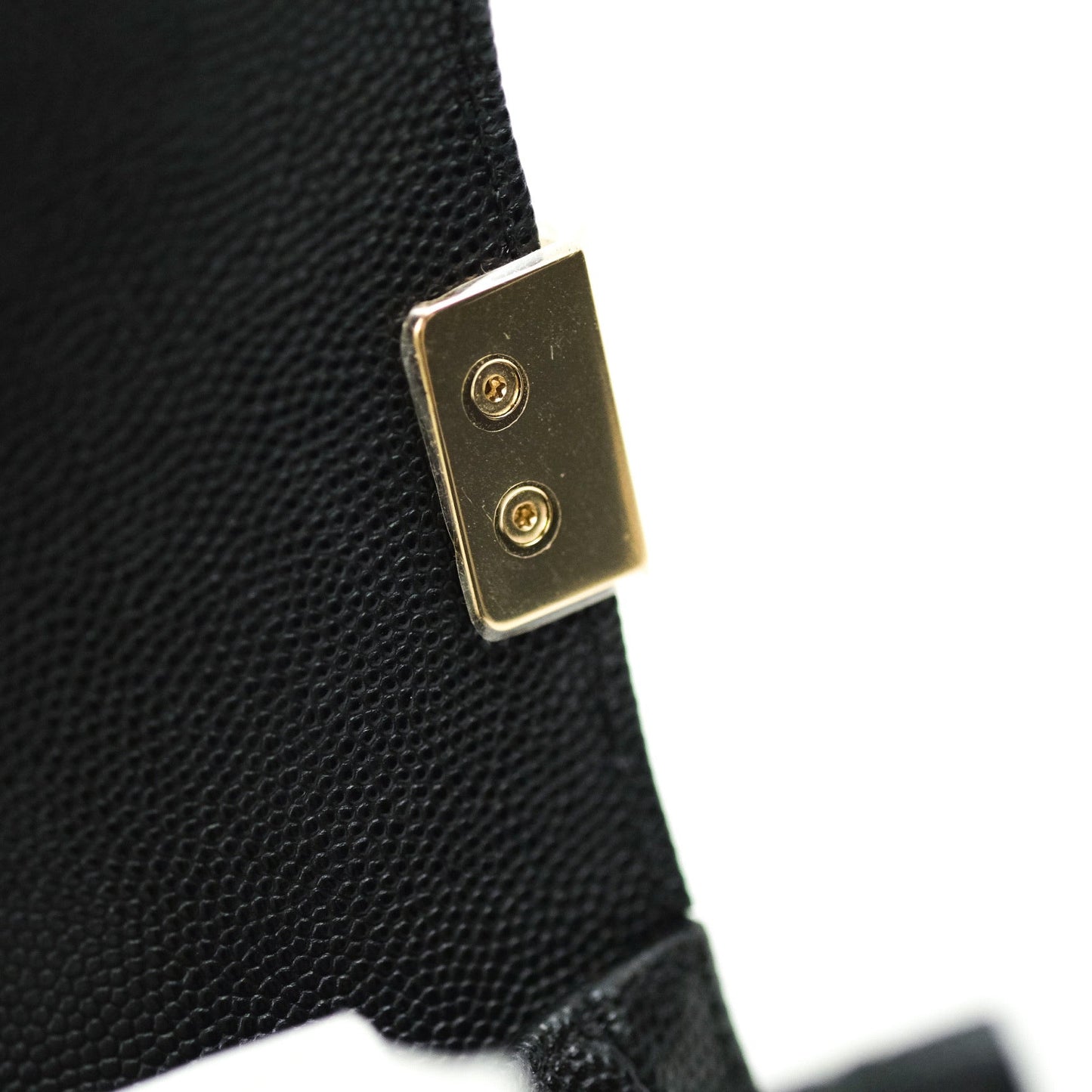 Chanel Quilted Medium Boy Flap Black Caviar Gold Hardware