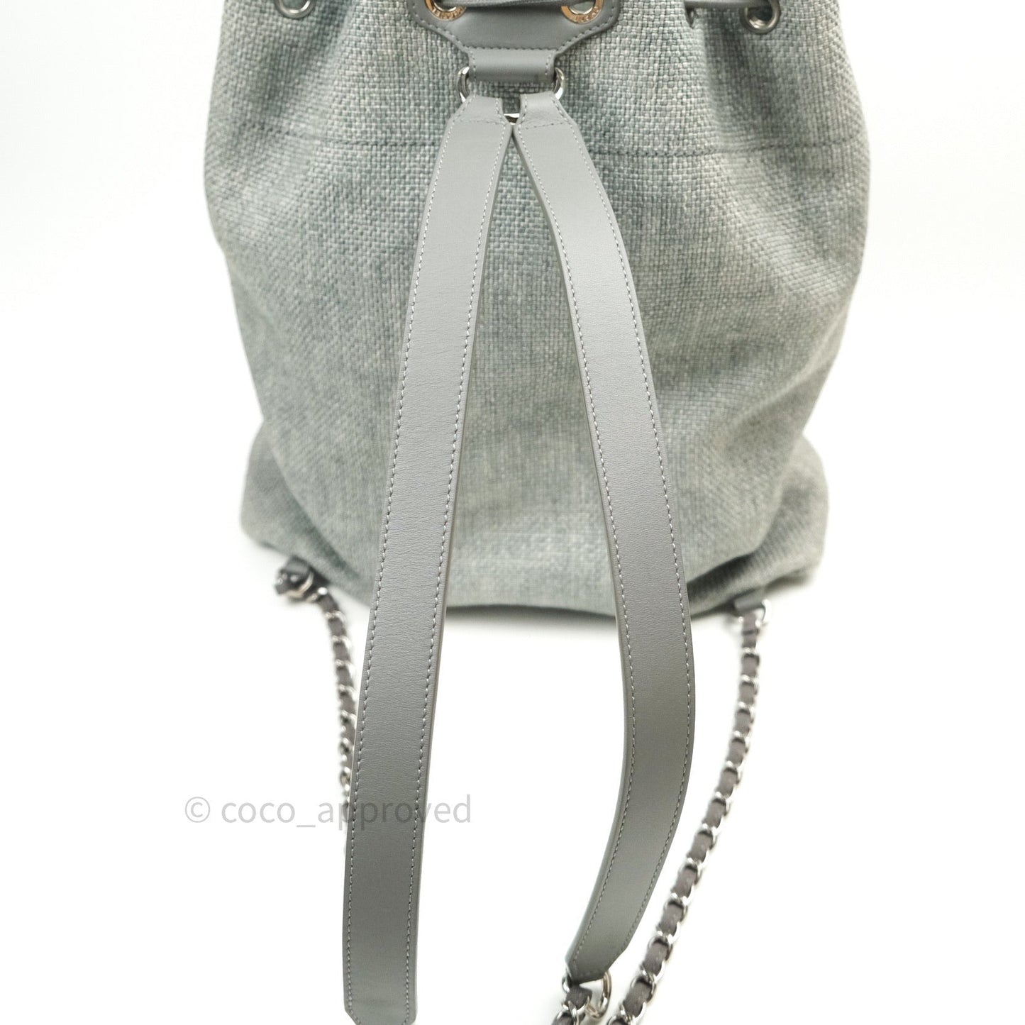 Chanel Canvas Deauville Backpack Grey