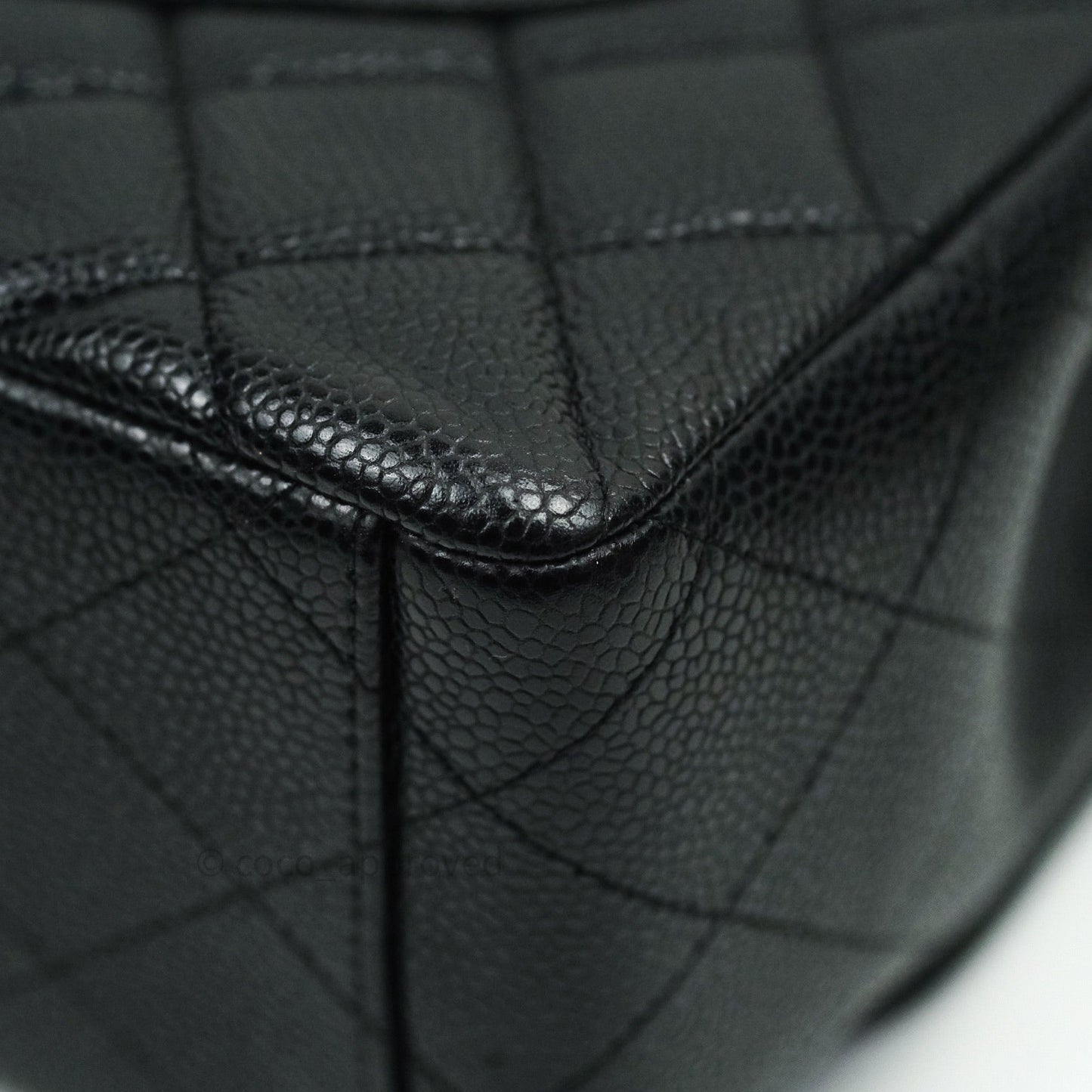 Chanel Classic Maxi Single Flap Quilted Black Caviar Gold Hardware