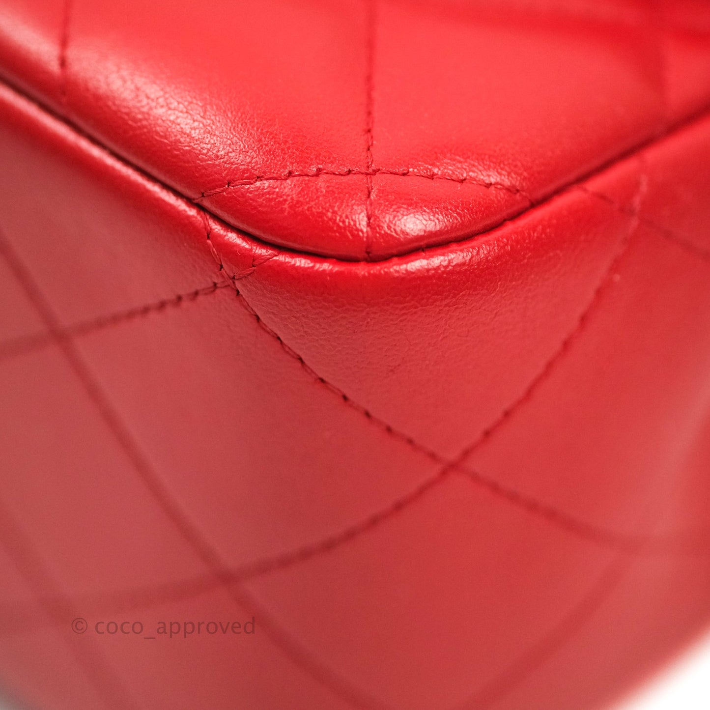 Chanel Jumbo Double Flap Red Lambskin Silver Hardware⁣⁣