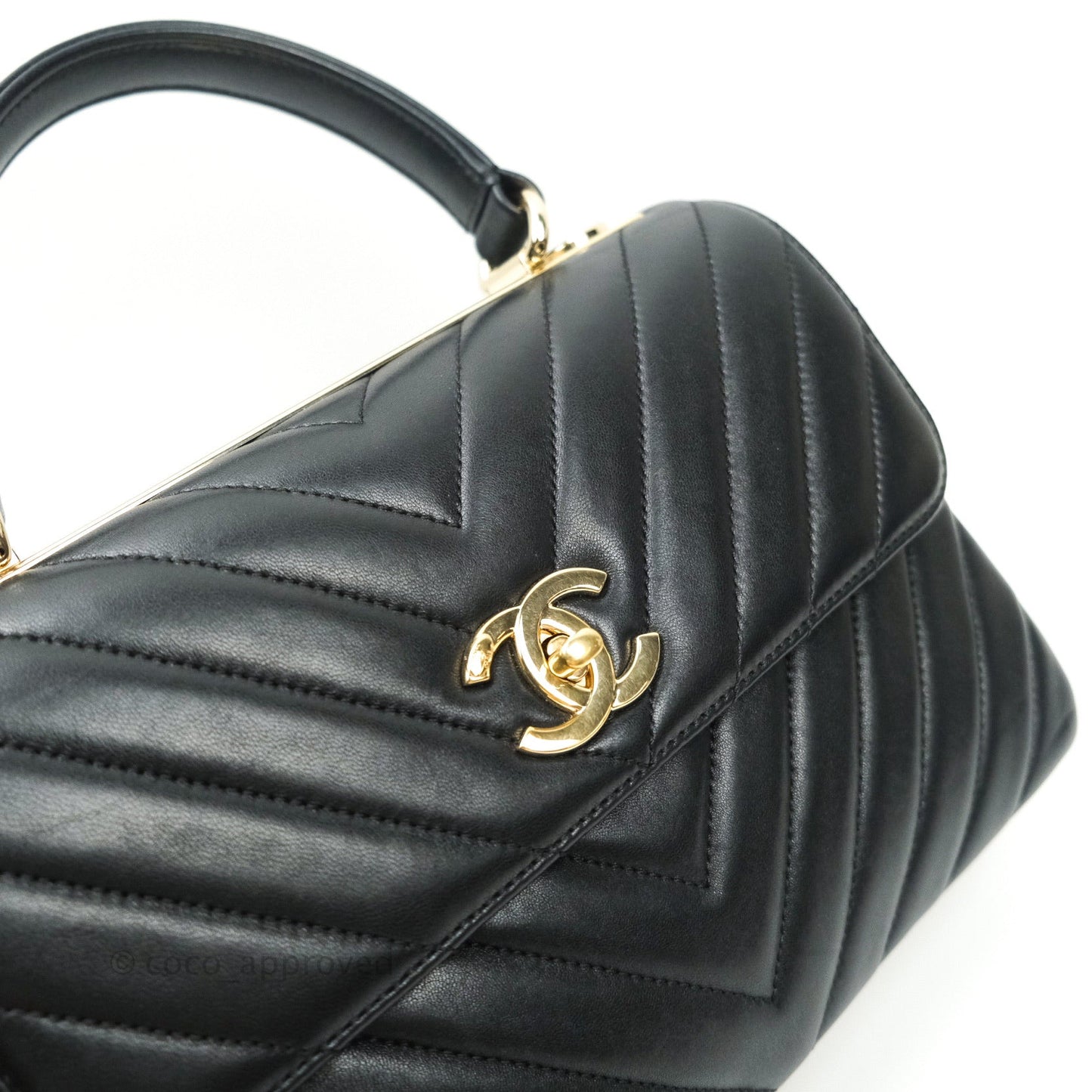 Chanel Trendy CC Chevron Small Black Lambskin Gold Hardware
