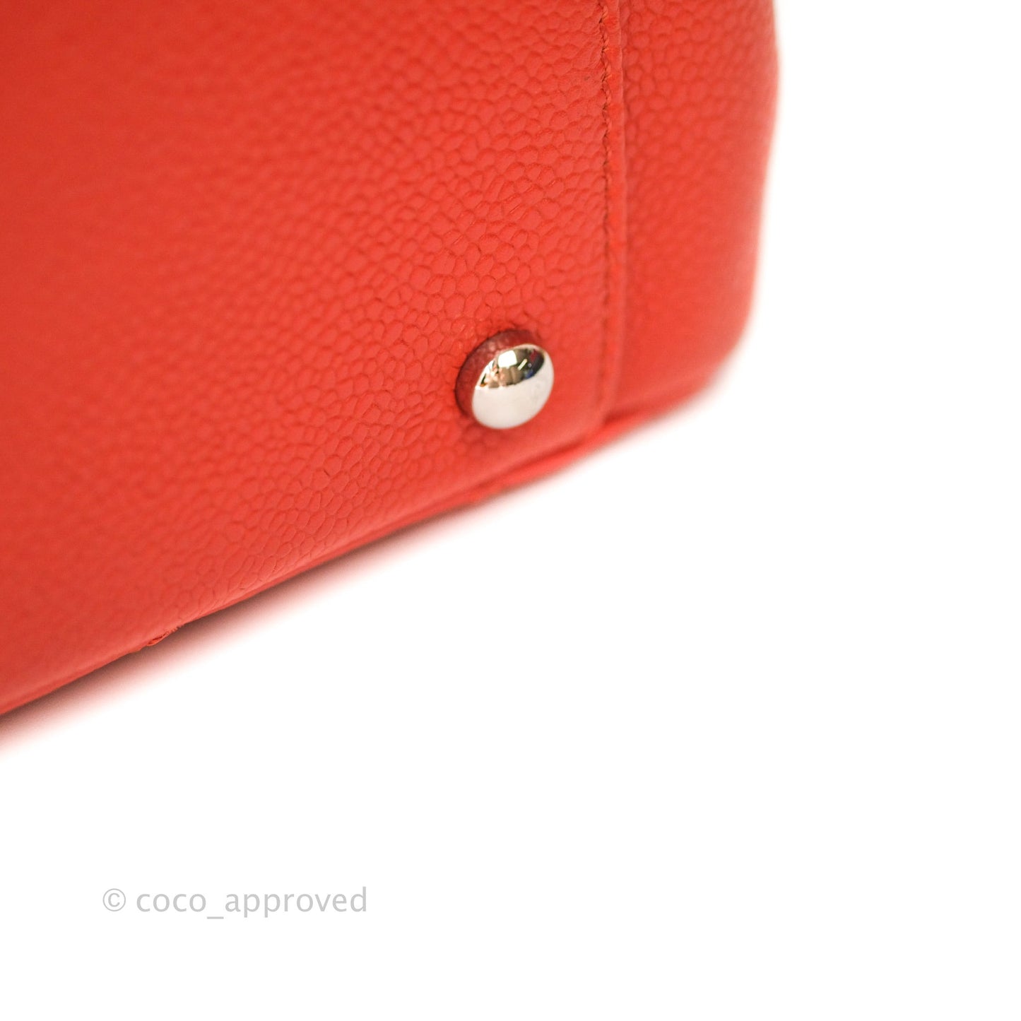 Chanel XL Grand Shopping Tote GST Red Caviar Silver Hardware