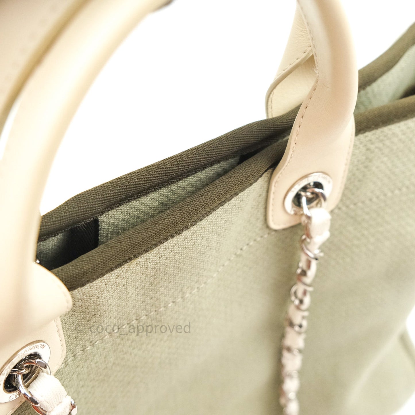 Chanel Canvas Large Deauville Tote Beige