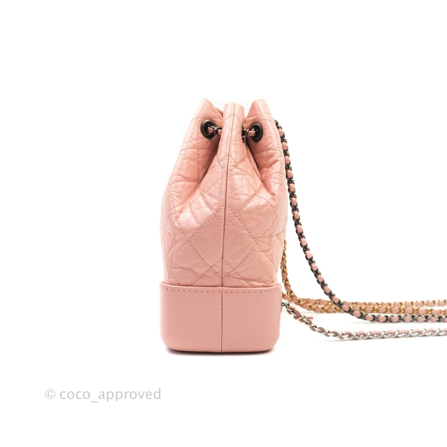 Chanel Gabrielle Backpack Pink Aged Calfskin Small Mixed Hardware