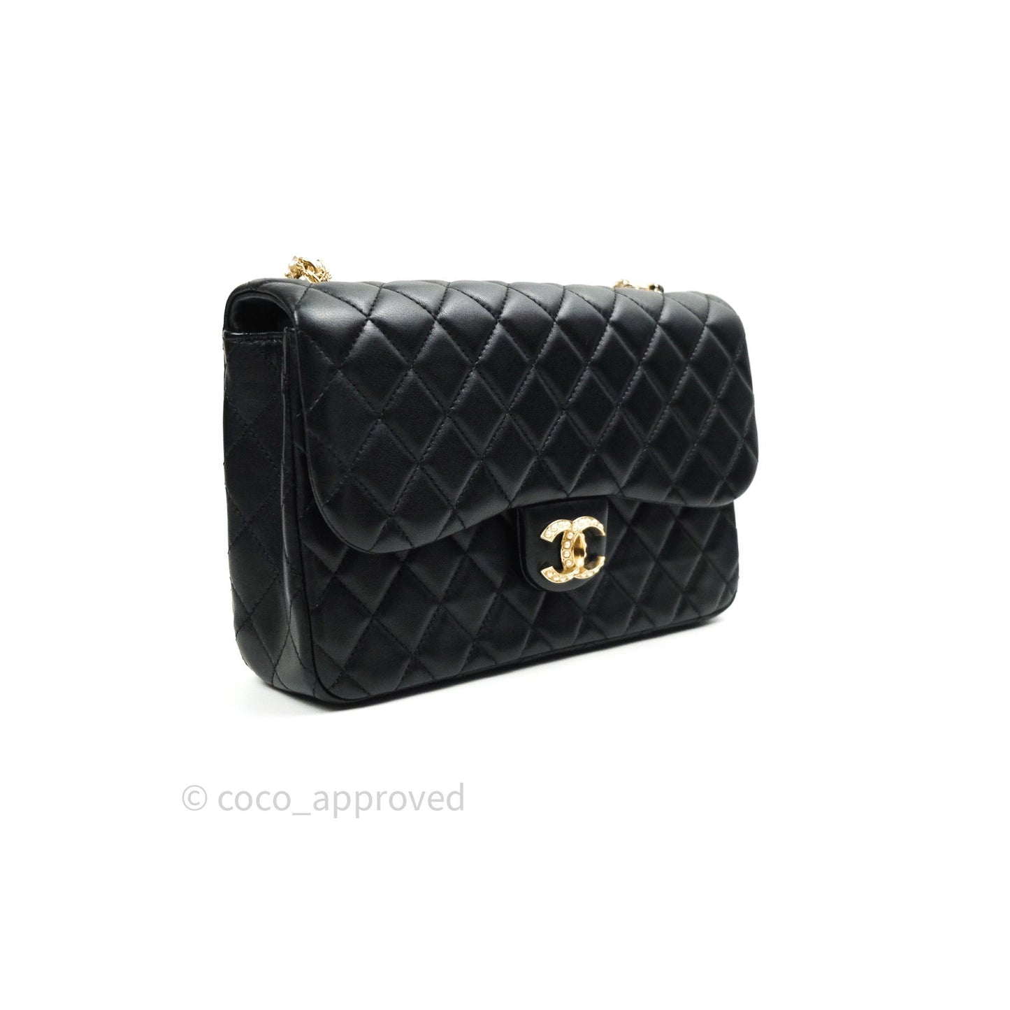 Chanel Quilted Medium Lambskin Westminster Pearl Flap Black