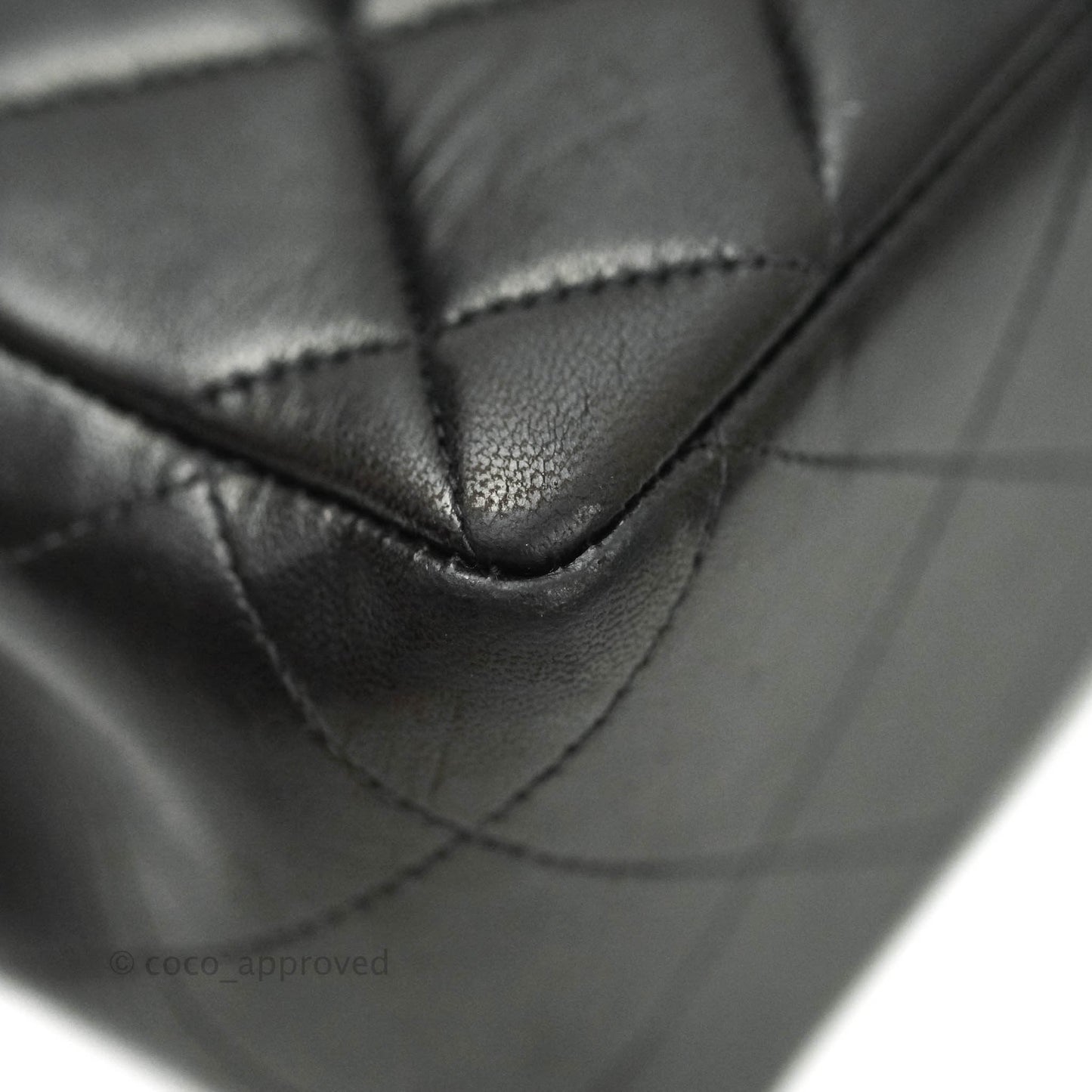 Chanel Vintage XL Jumbo Single Flap Black Lambskin 24K Gold Hardware
