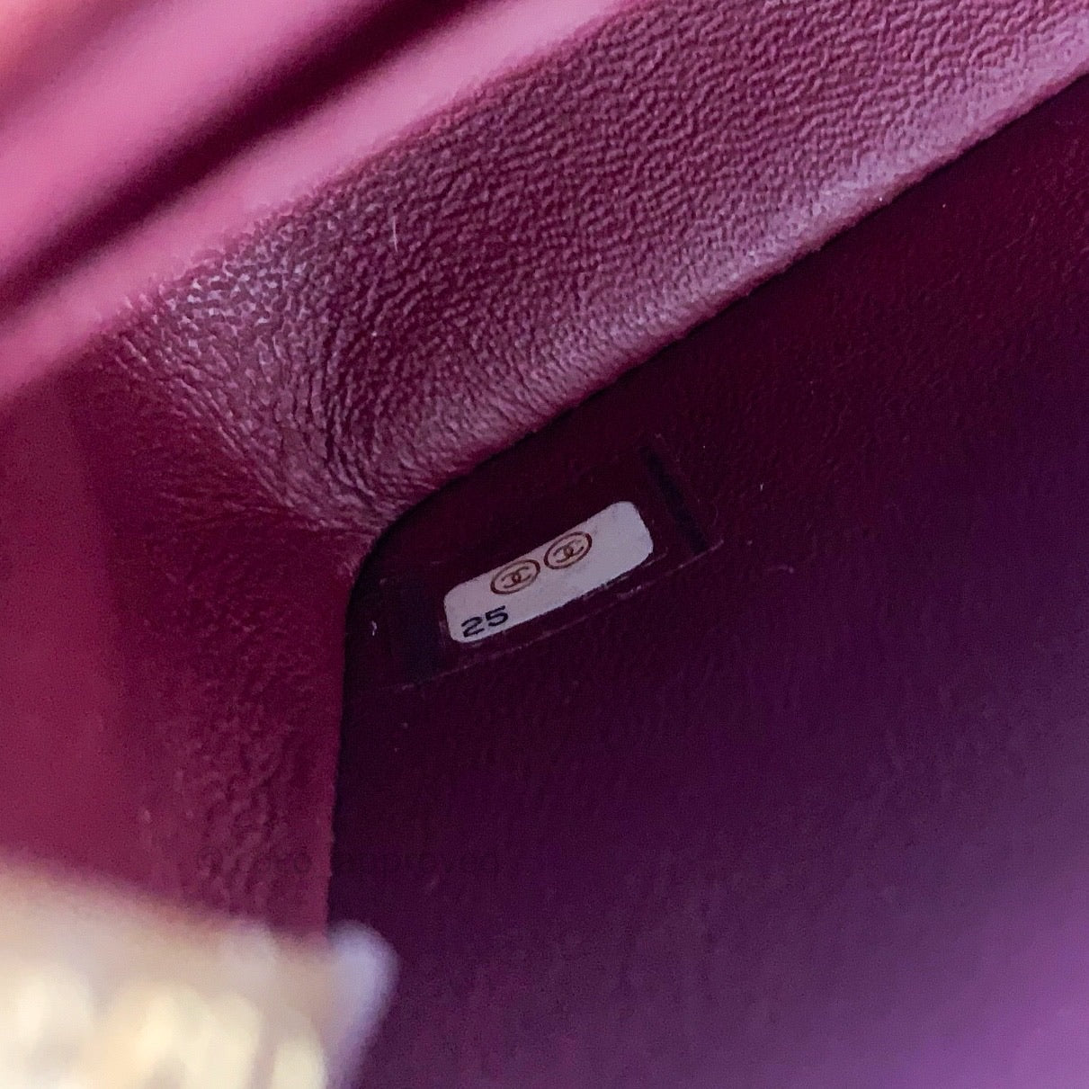Chanel Quilted Mini Rectangular Iridescent Burgundy Gold Hardware