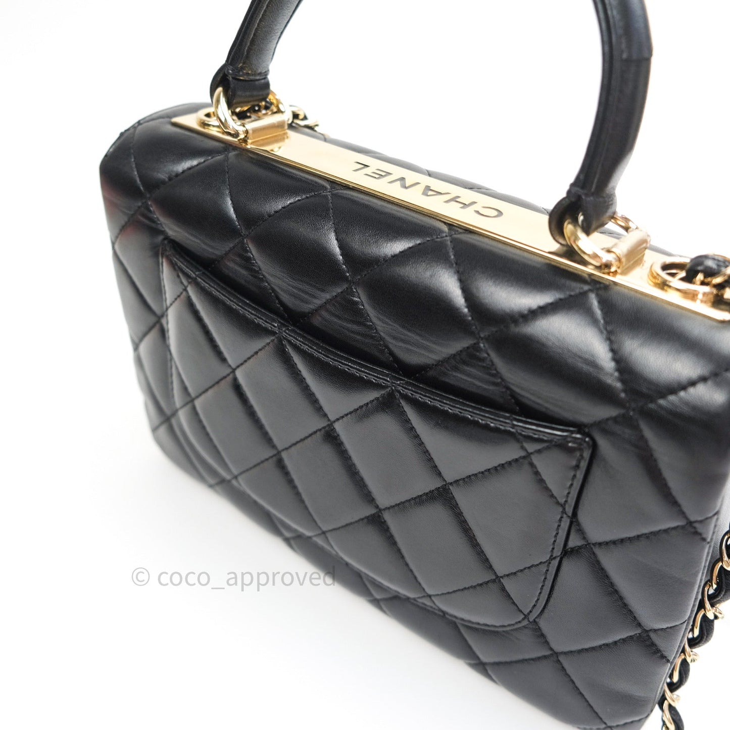 Chanel Trendy CC Small Black Lambskin Gold Hardware