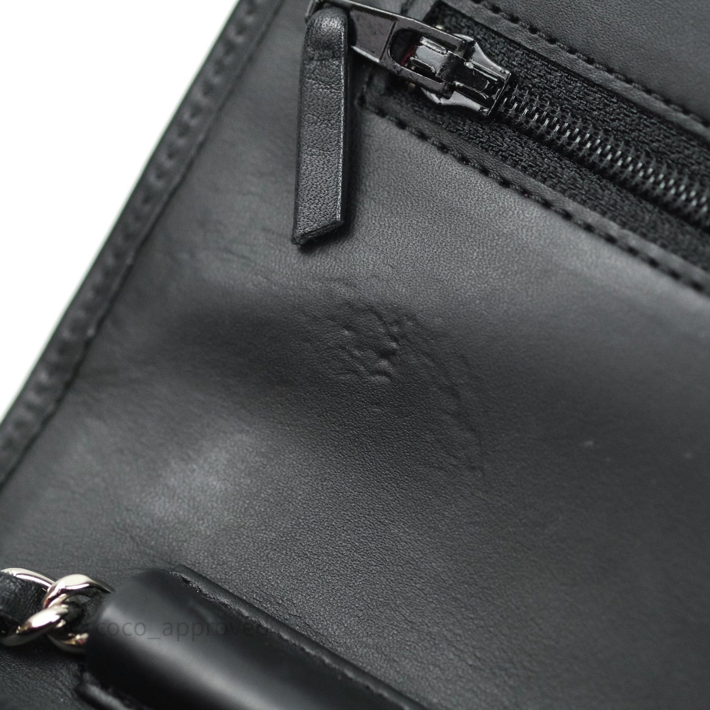 Chanel Quilted Wallet on Chain WOC Cambon Black Calfskin Silver Hardware