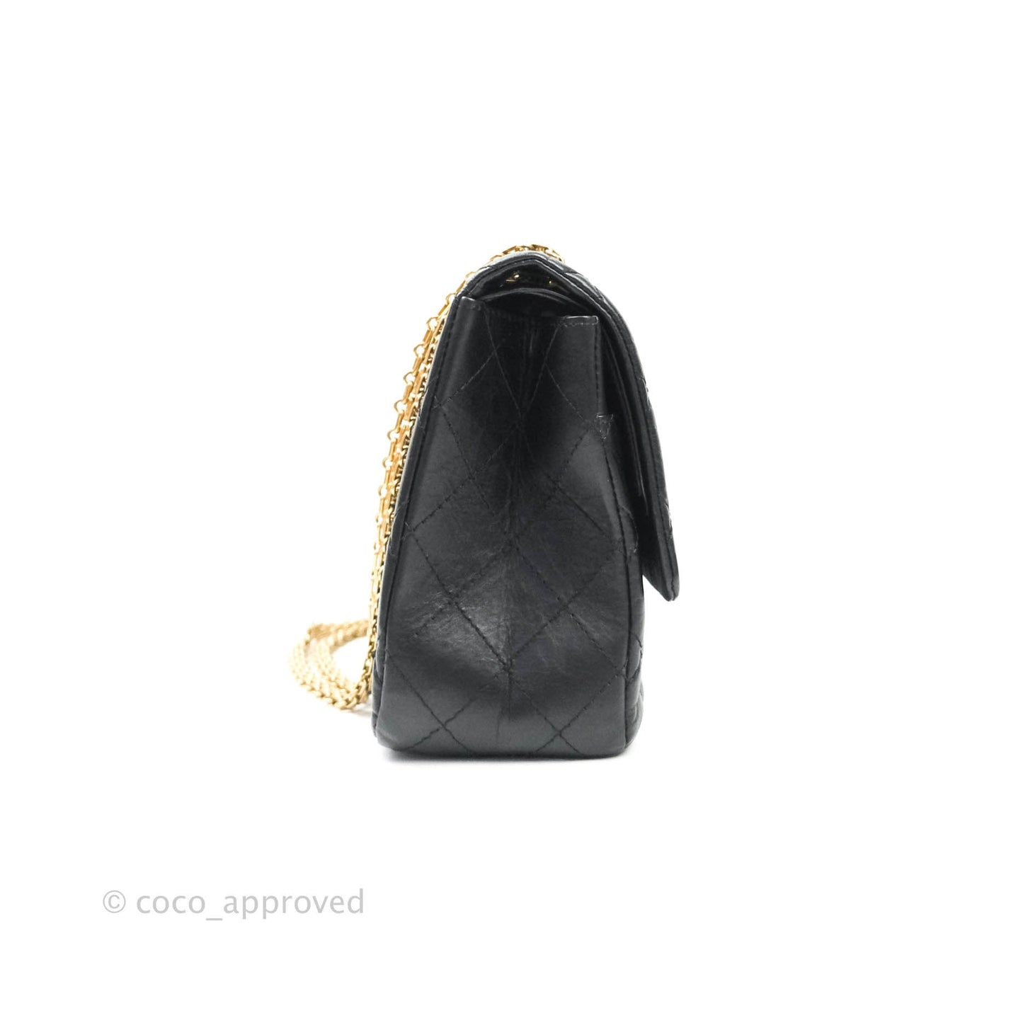 Chanel Reissue Quilted Aged Calfskin Black Aged Gold Hardware 227