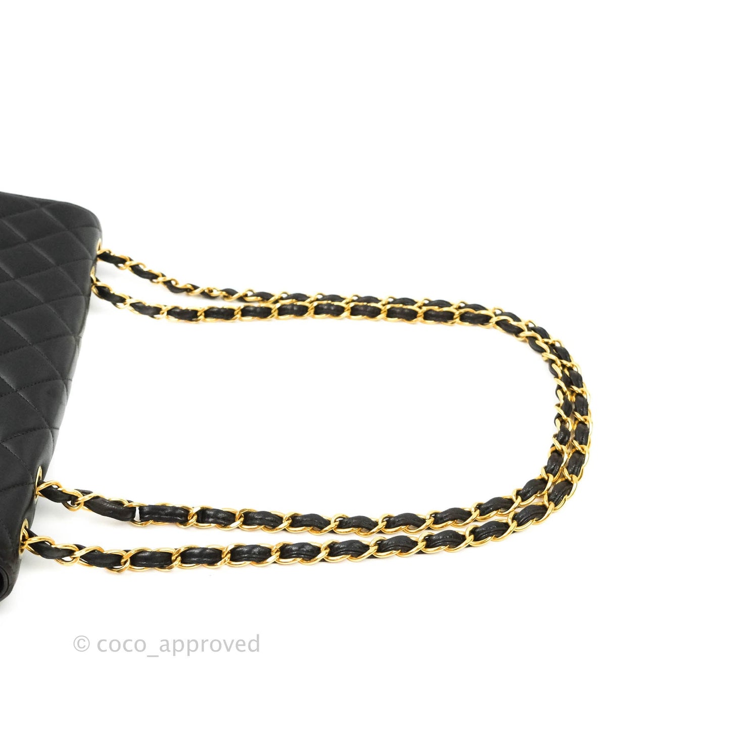 Chanel Vintage XL Jumbo Single Flap Black Lambskin 24K Gold Hardware