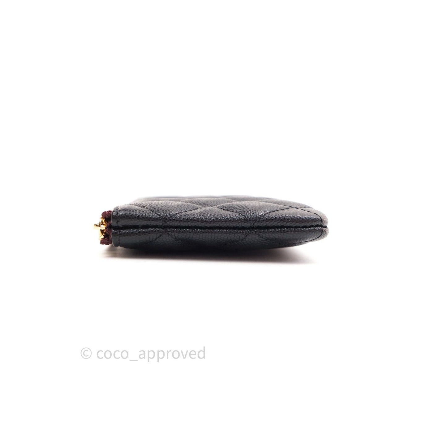 Chanel Quilted Mini O Case Black Caviar Gold Hardware