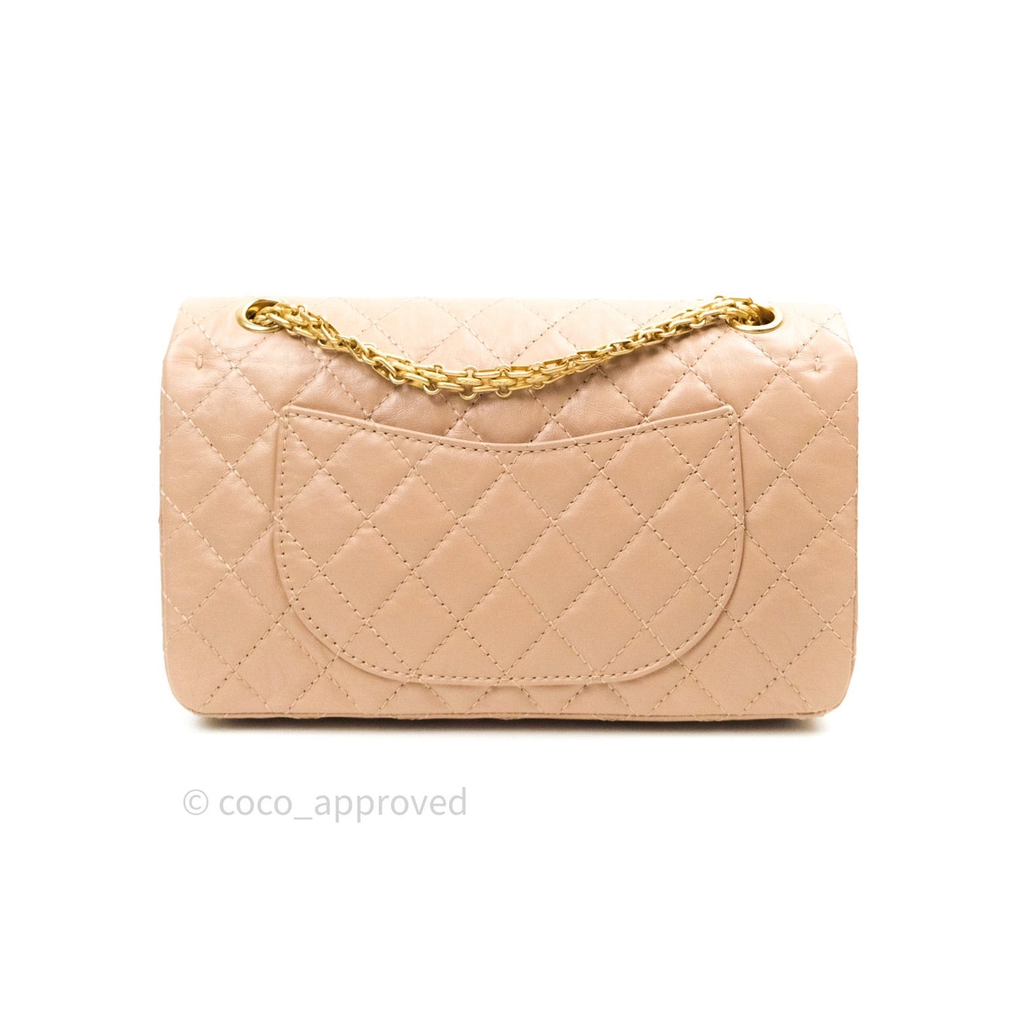 Chanel Reissue Quilted Aged Calfskin Beige Gold Hardware 226