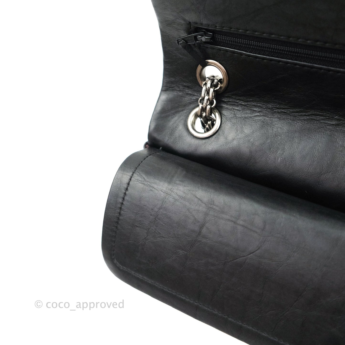 Chanel Reissue Quilted Aged Calfskin Black Ruthenium Hardware 226