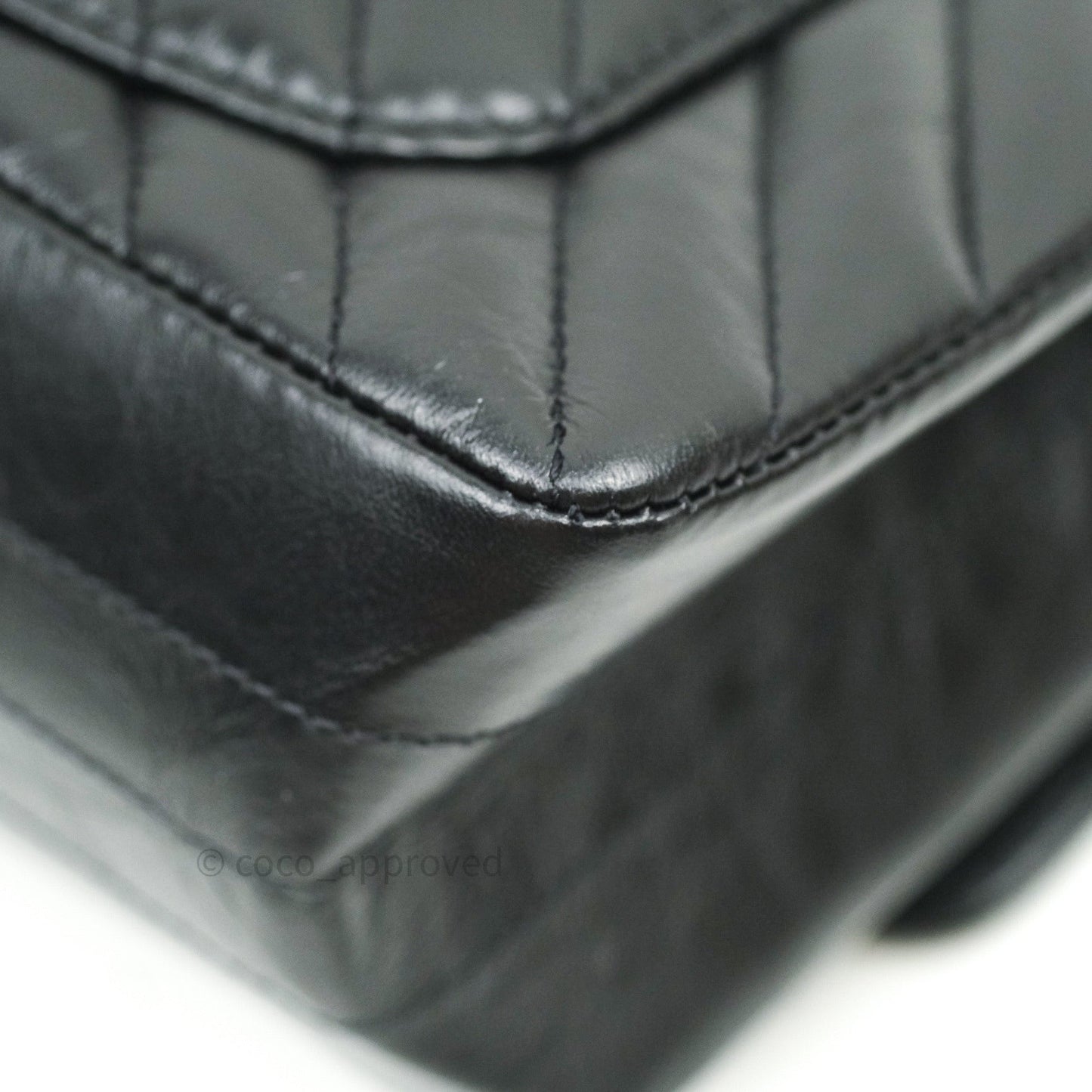 Chanel Mini Reissue 224 So Black Chevron Calfskin Black Hardware
