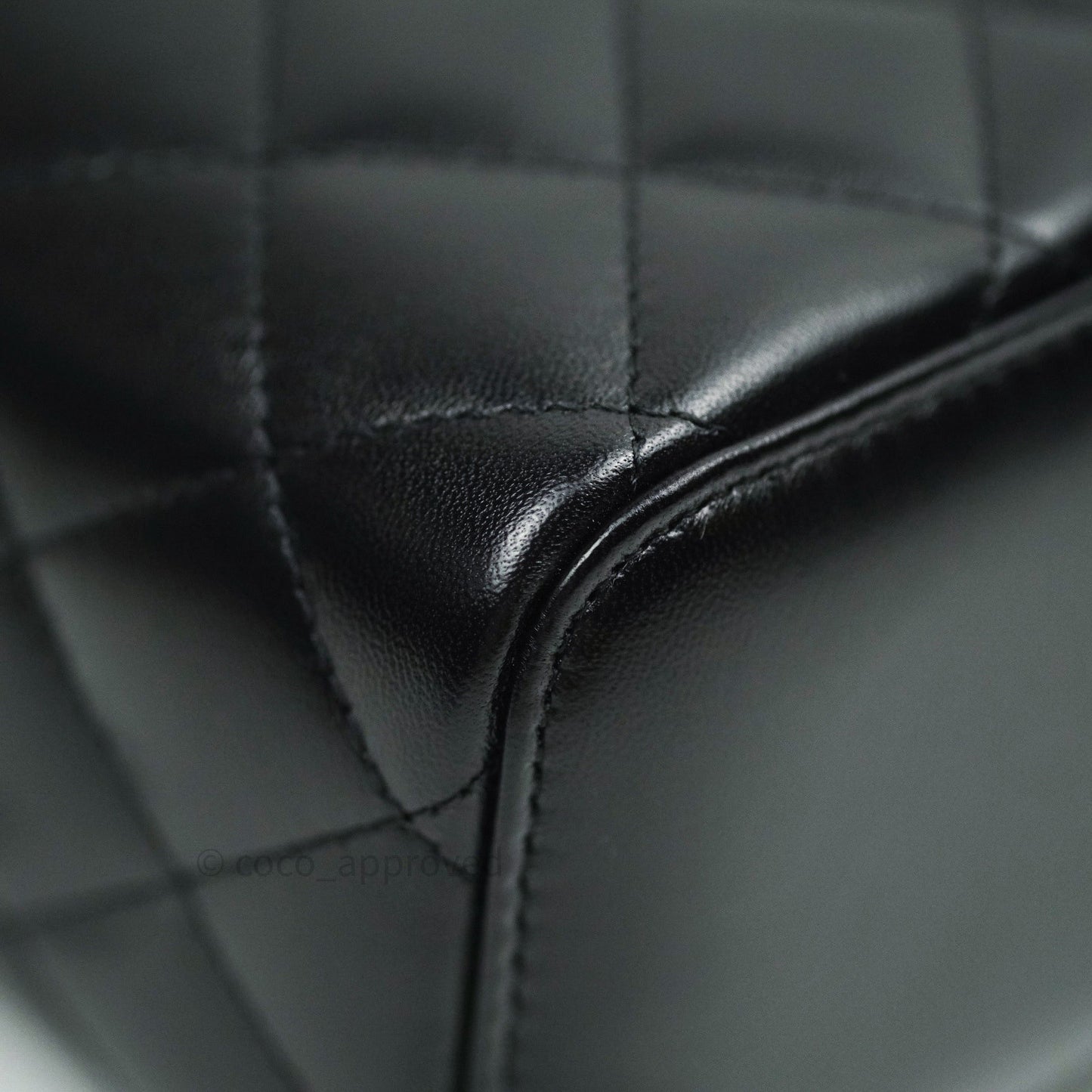 Chanel Vanity Rectangular Classic Black Lambskin Gold Hardware