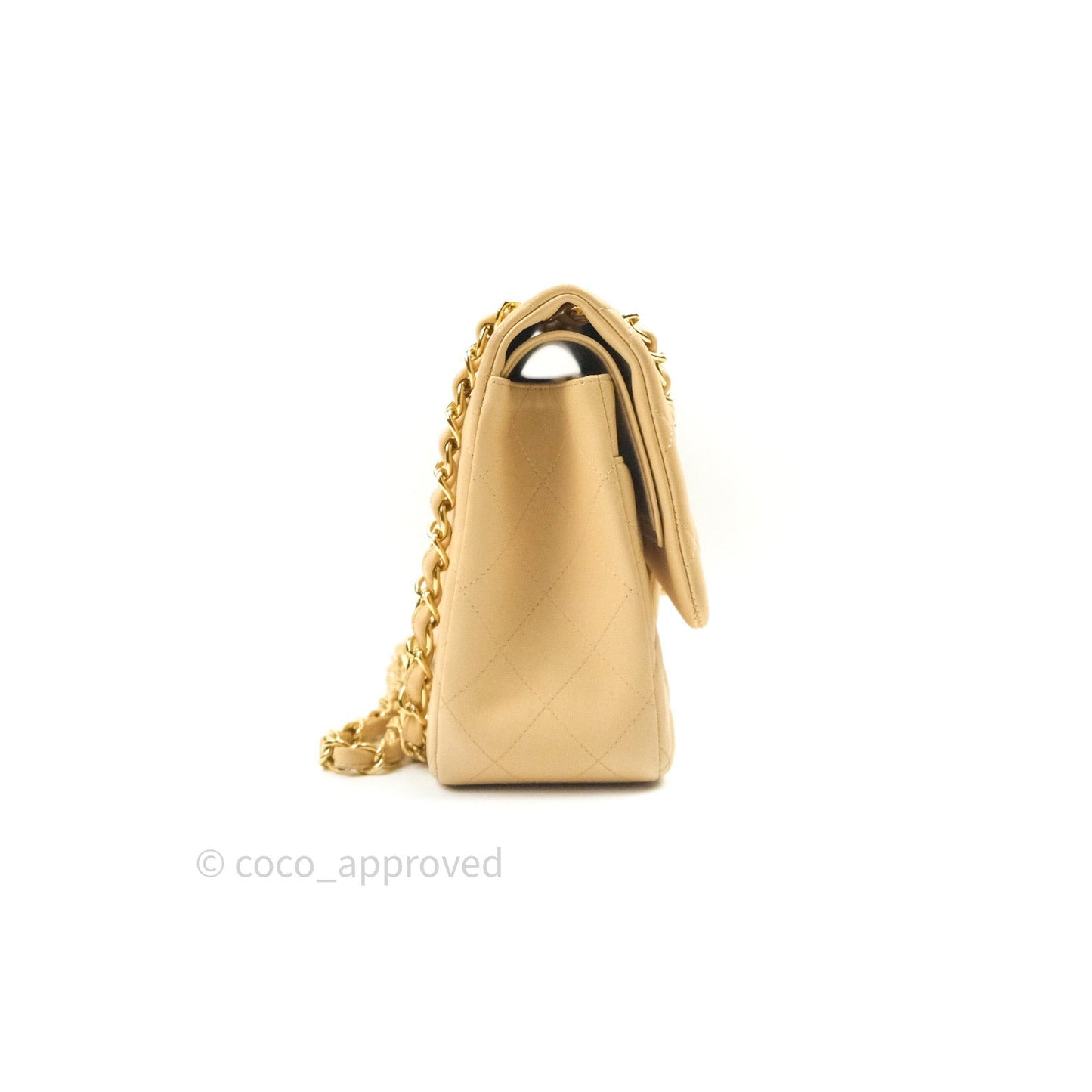 Chanel Classic Jumbo Double Flap Beige Lambskin Gold Hardware⁣⁣