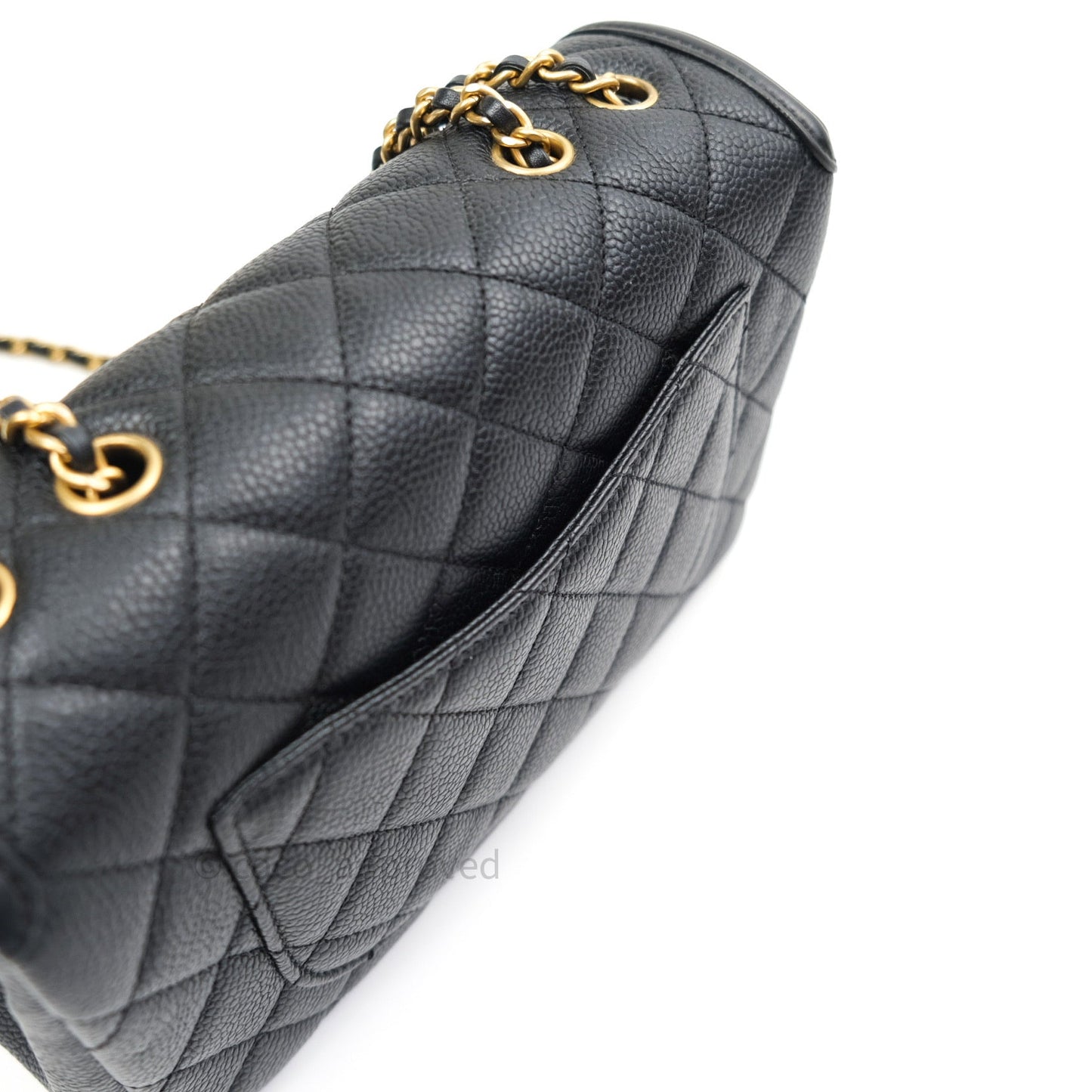 Chanel Quilted Small CC Filigree Flap Black Caviar