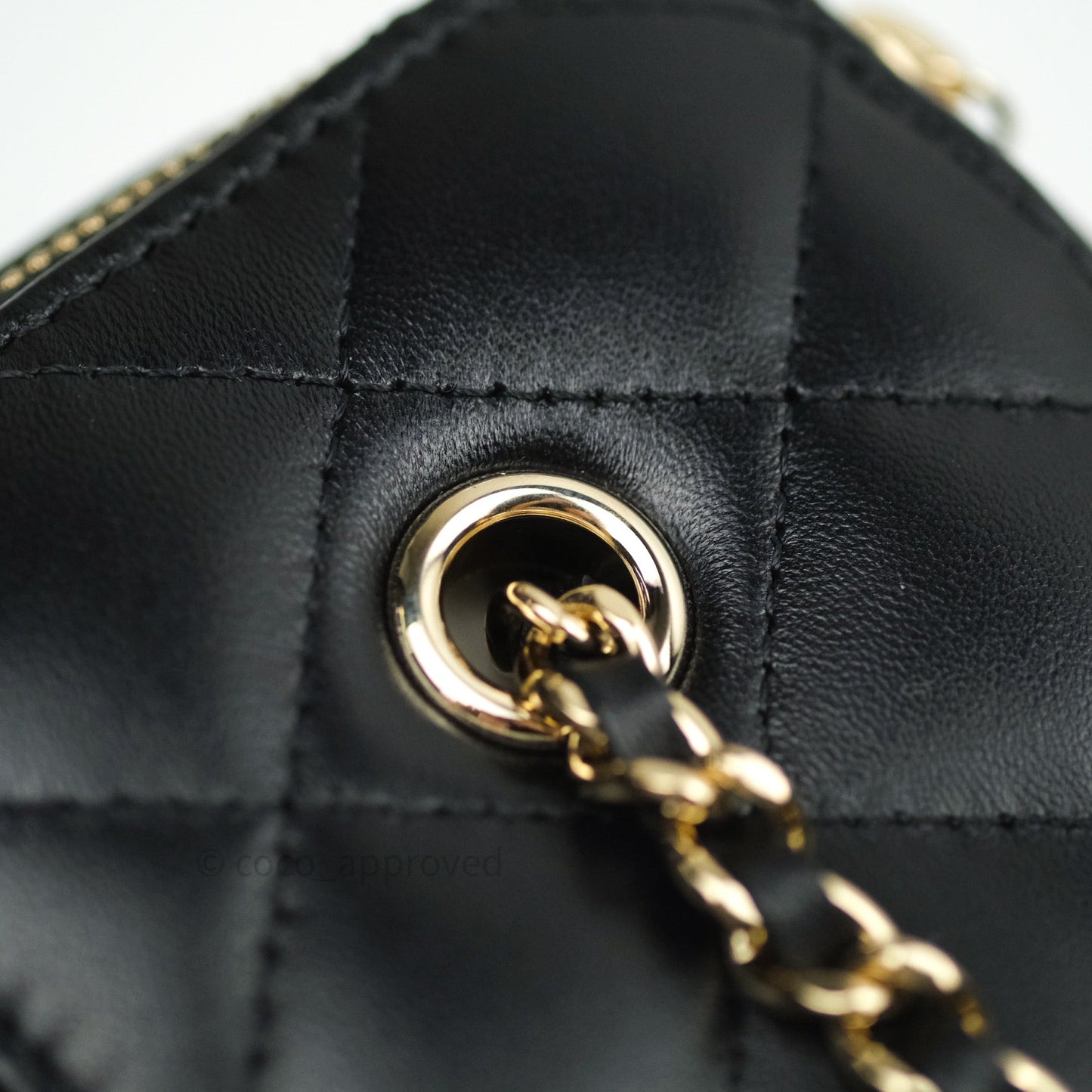 Chanel Vanity Rectangular Classic Black Lambskin Gold Hardware