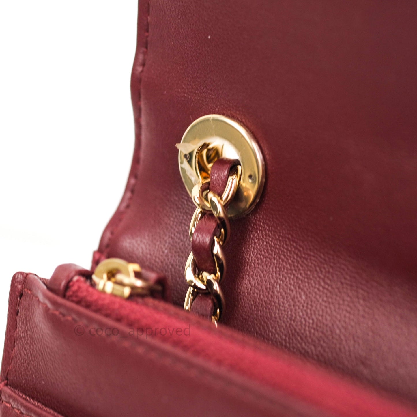 Chanel Trendy CC WOC Wallet on Chain Burgundy Lambskin Gold Hardware