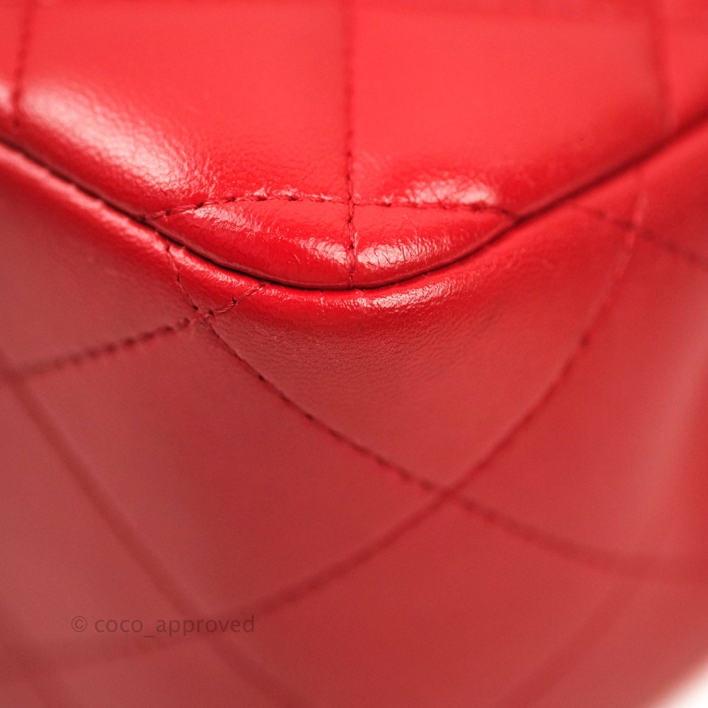 Chanel Jumbo Double Flap Red Lambskin Silver Hardware⁣⁣