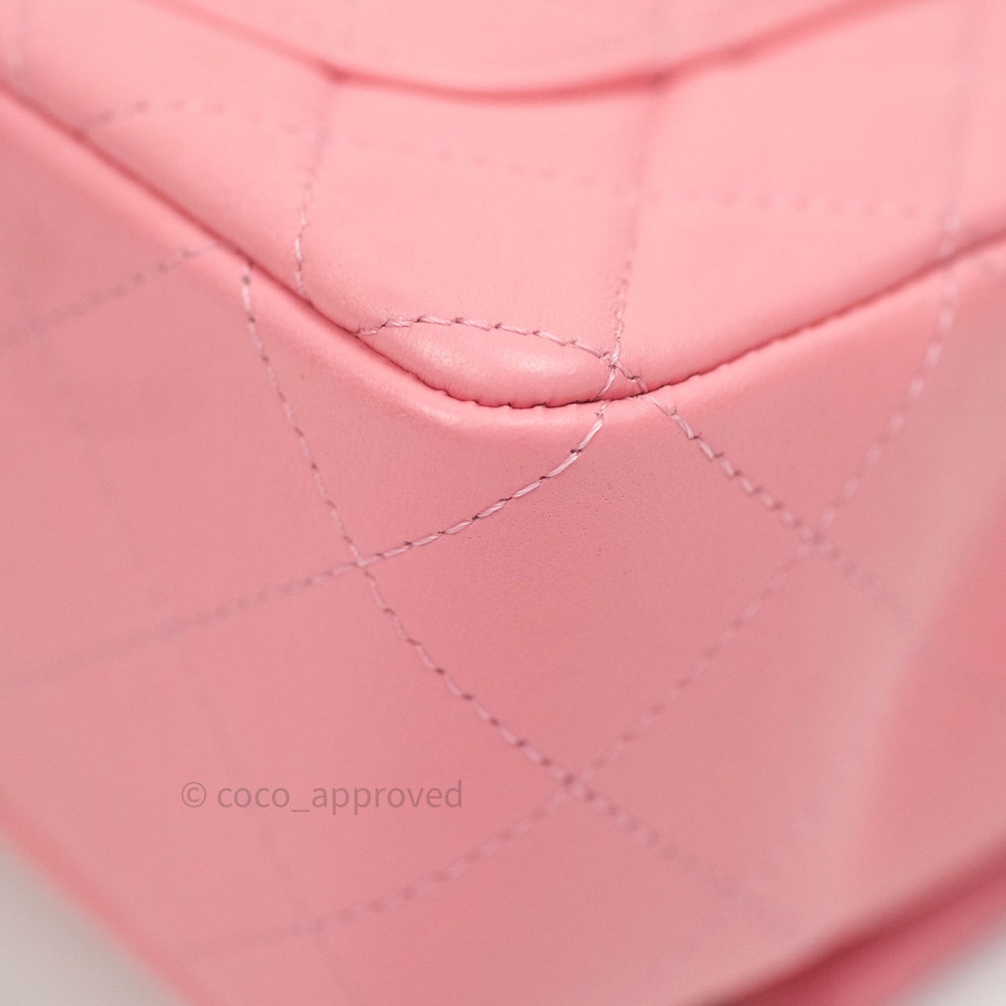 Chanel Quilted Mini Rectangular Pink Lambskin Gold Hardware