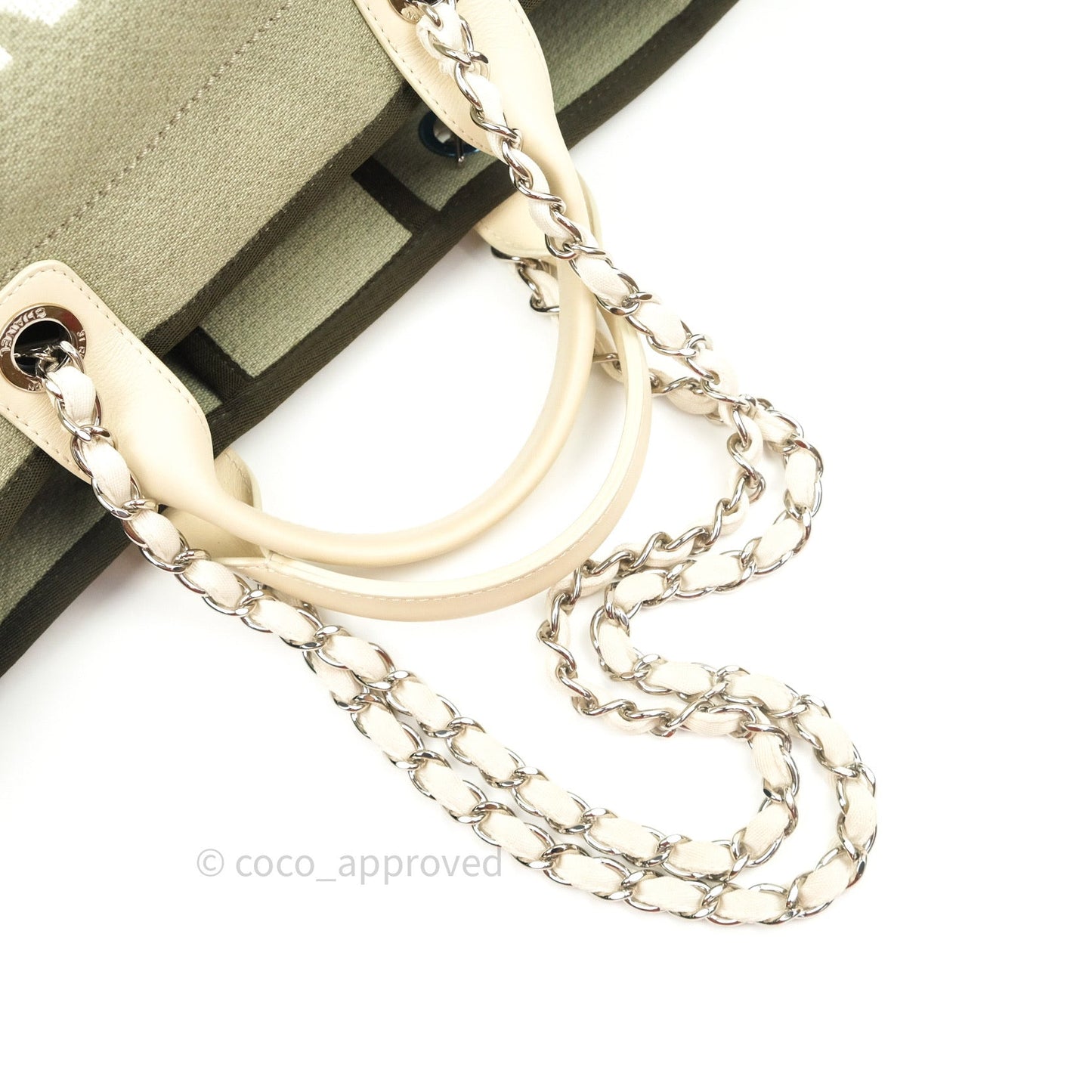 Chanel Canvas Large Deauville Tote Beige