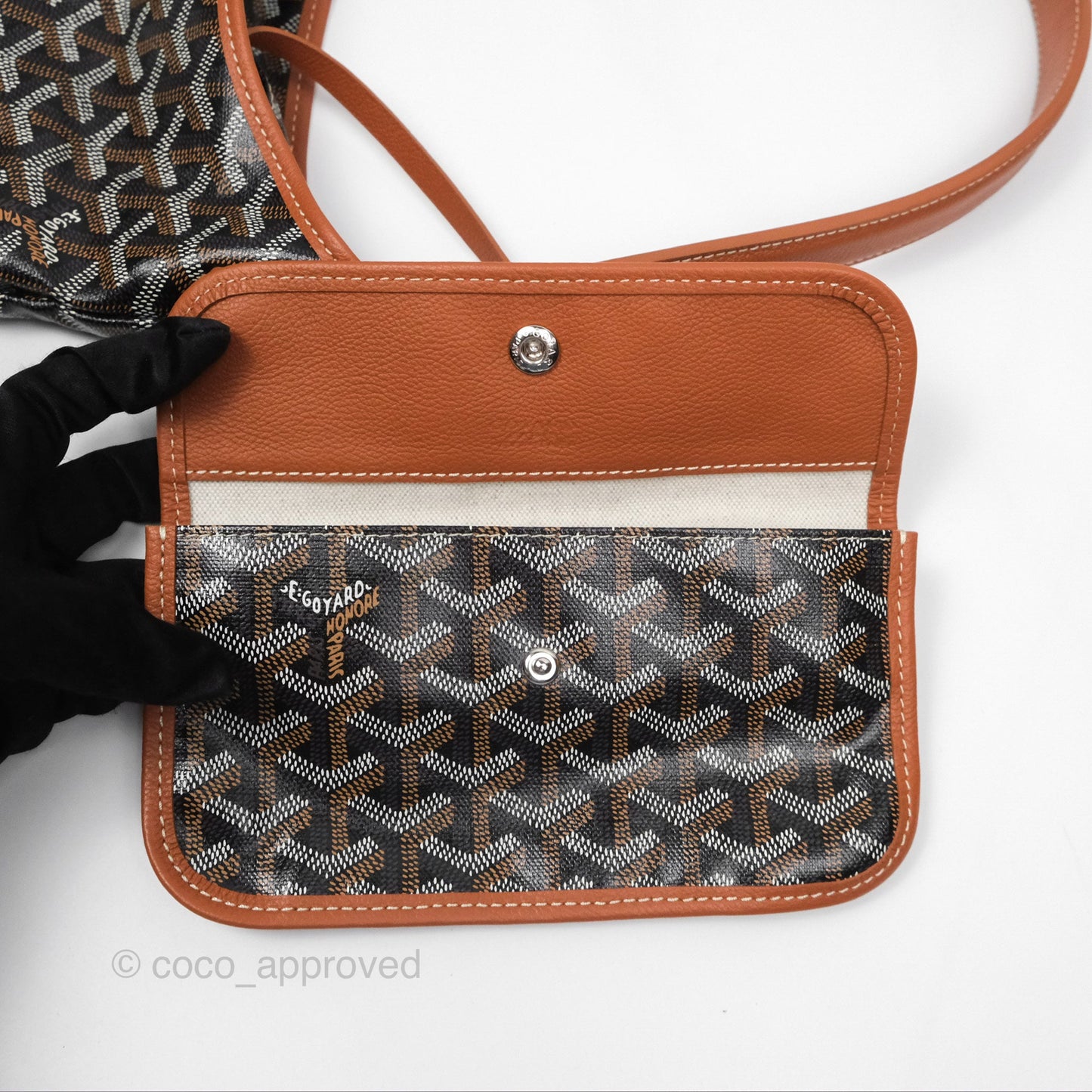 Goyard Bohème Hobo Bag Black/Tan Goyardine Canvas