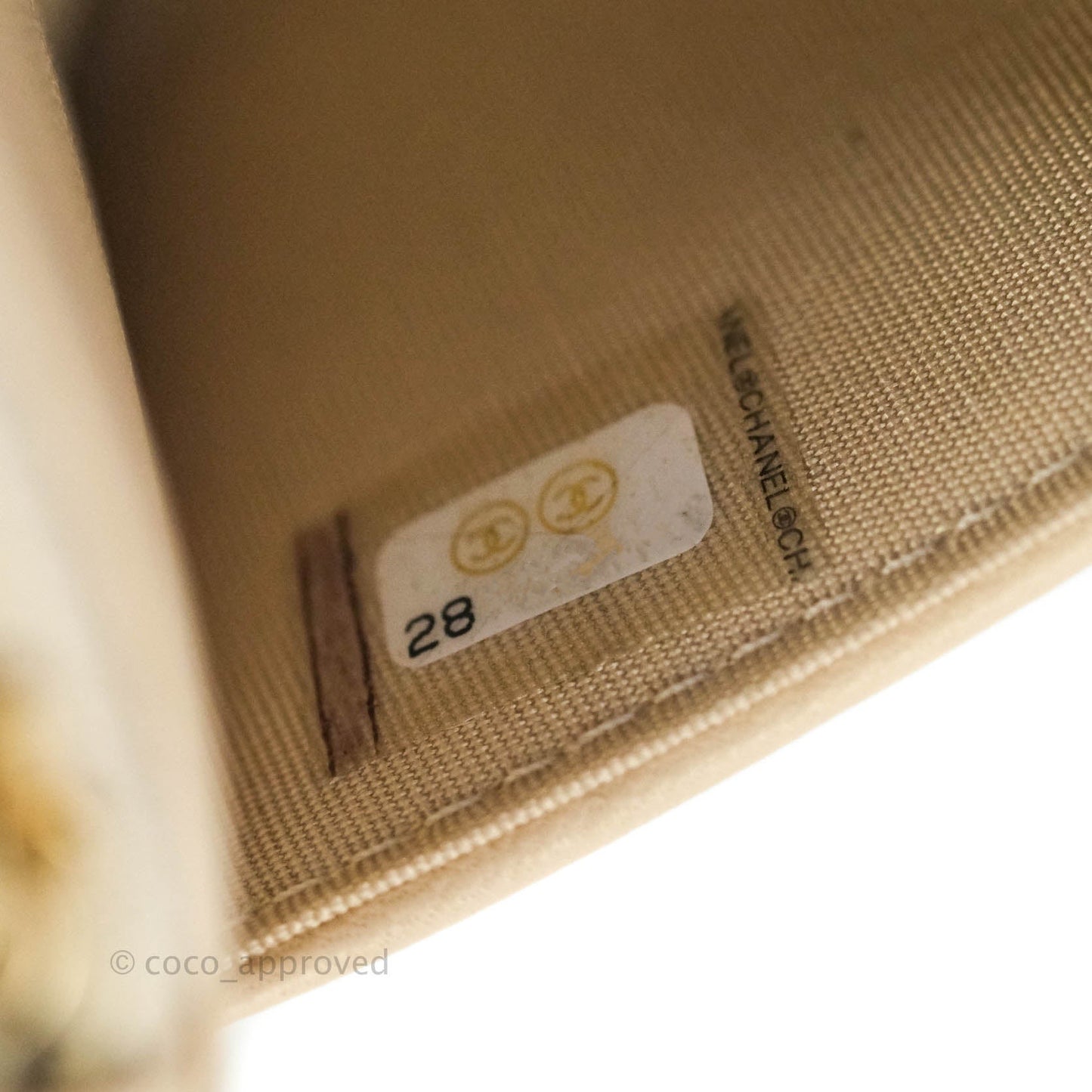 Chanel 19 Quilted Wallet on Chain WOC Beige Goatskin Mixed Hardware