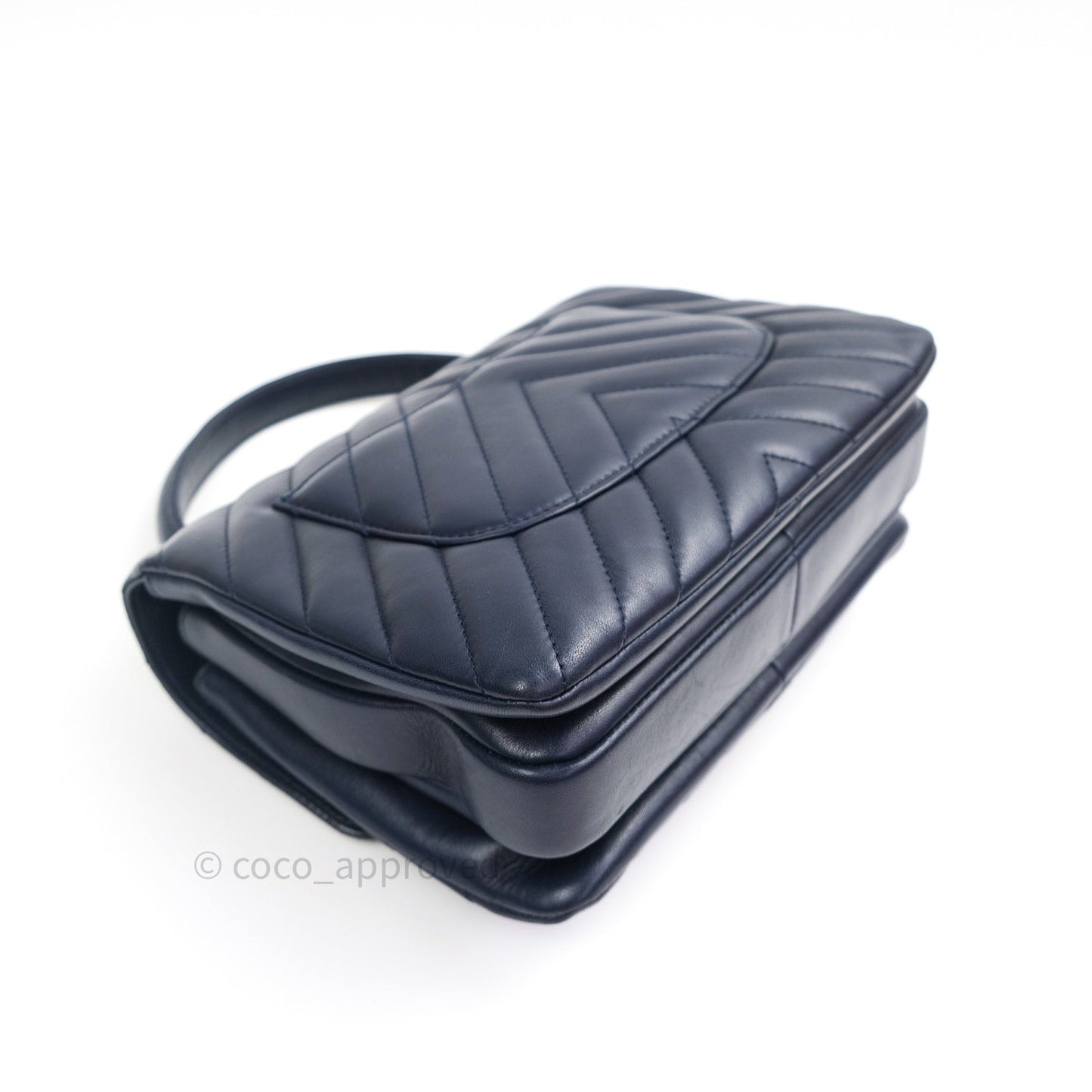 Chanel Trendy CC Small Chevron Navy Lambskin Gold Hardware