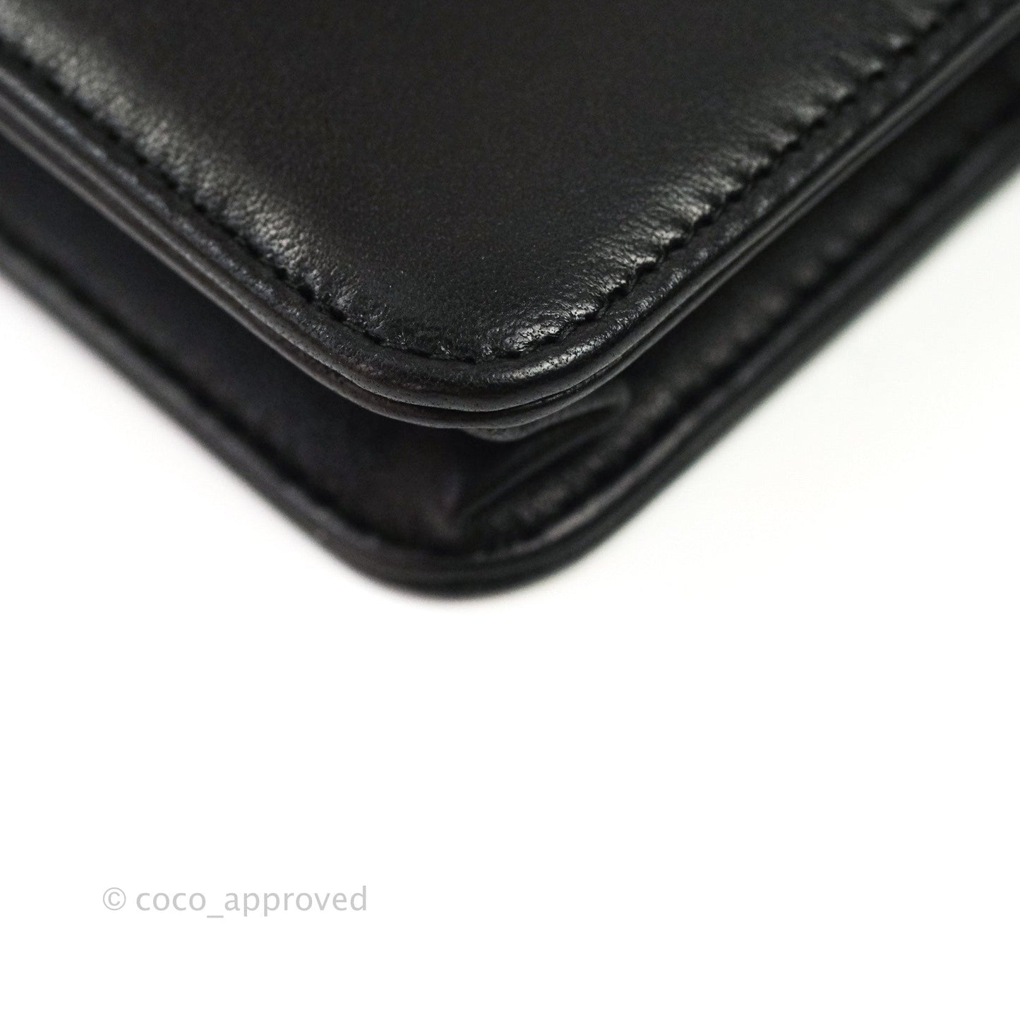 Chanel Quilted Wallet on Chain WOC Black Calfskin Gold Hardware