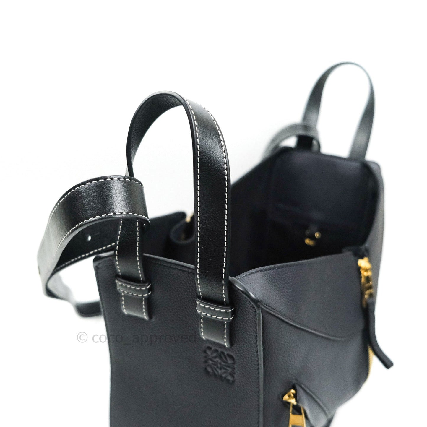 Loewe Small Hammock Navy Classic Calfskin Navy Gold Hardware